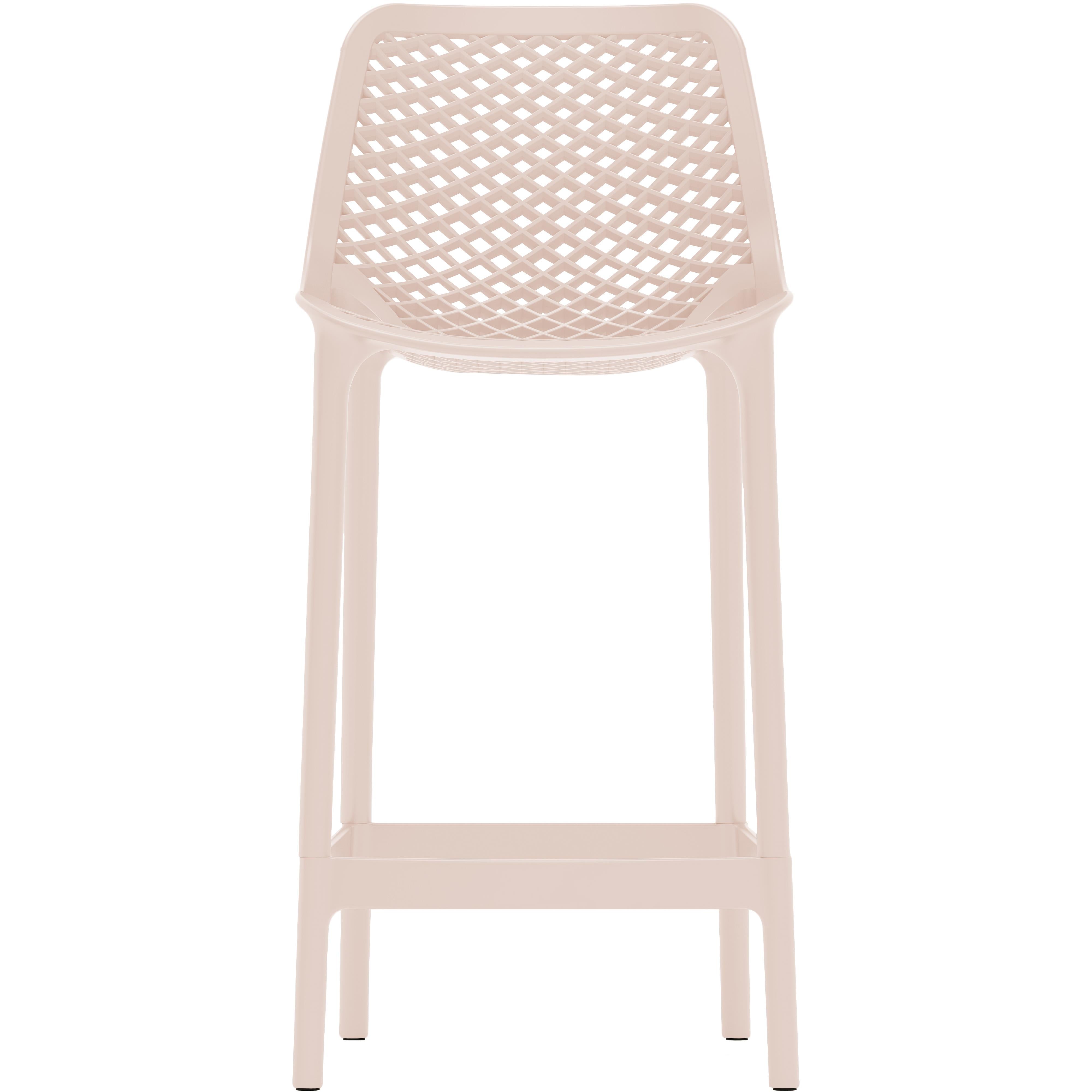 Meridian Mykonos Pink Outdoor Patio Stool
