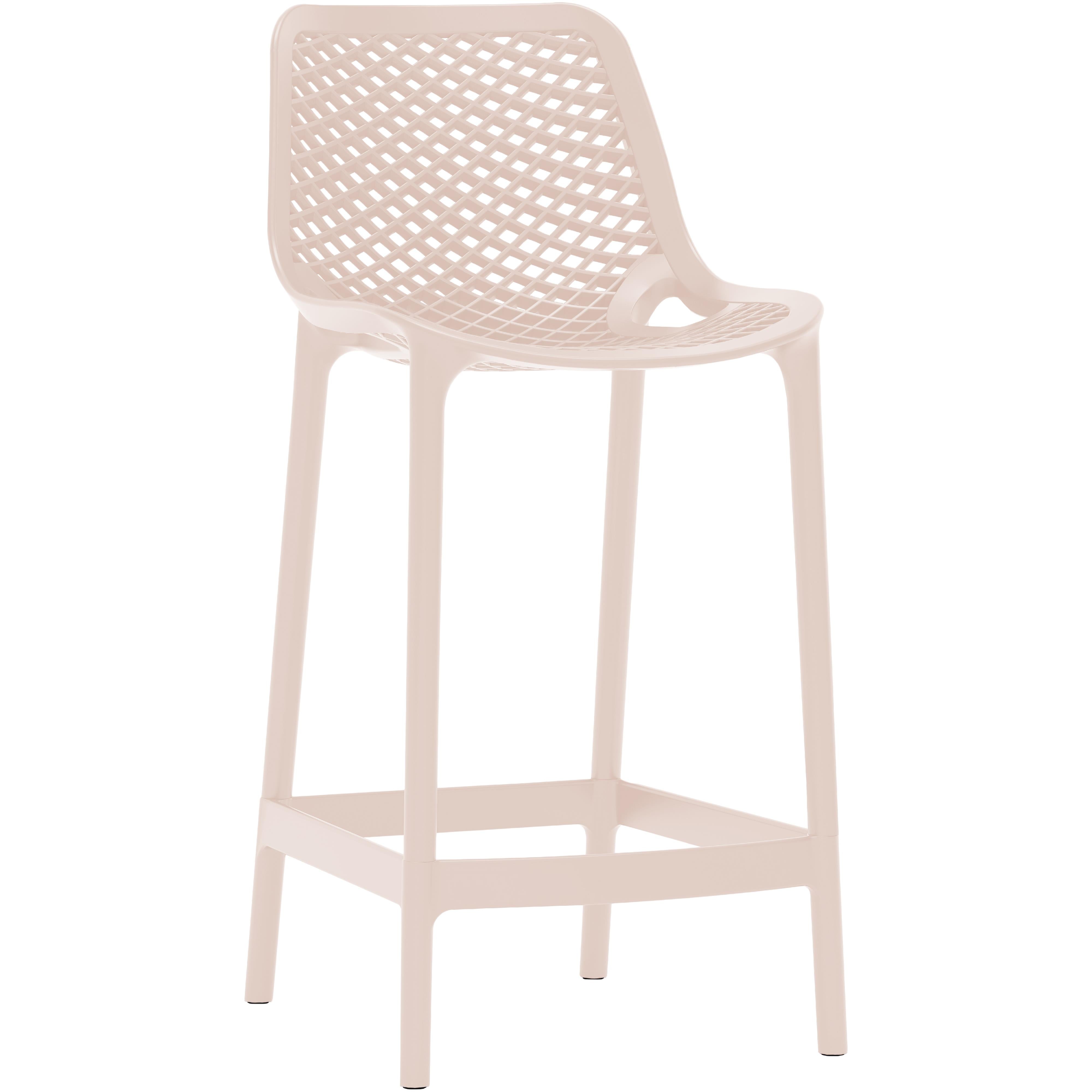 Meridian Mykonos Pink Outdoor Patio Stool
