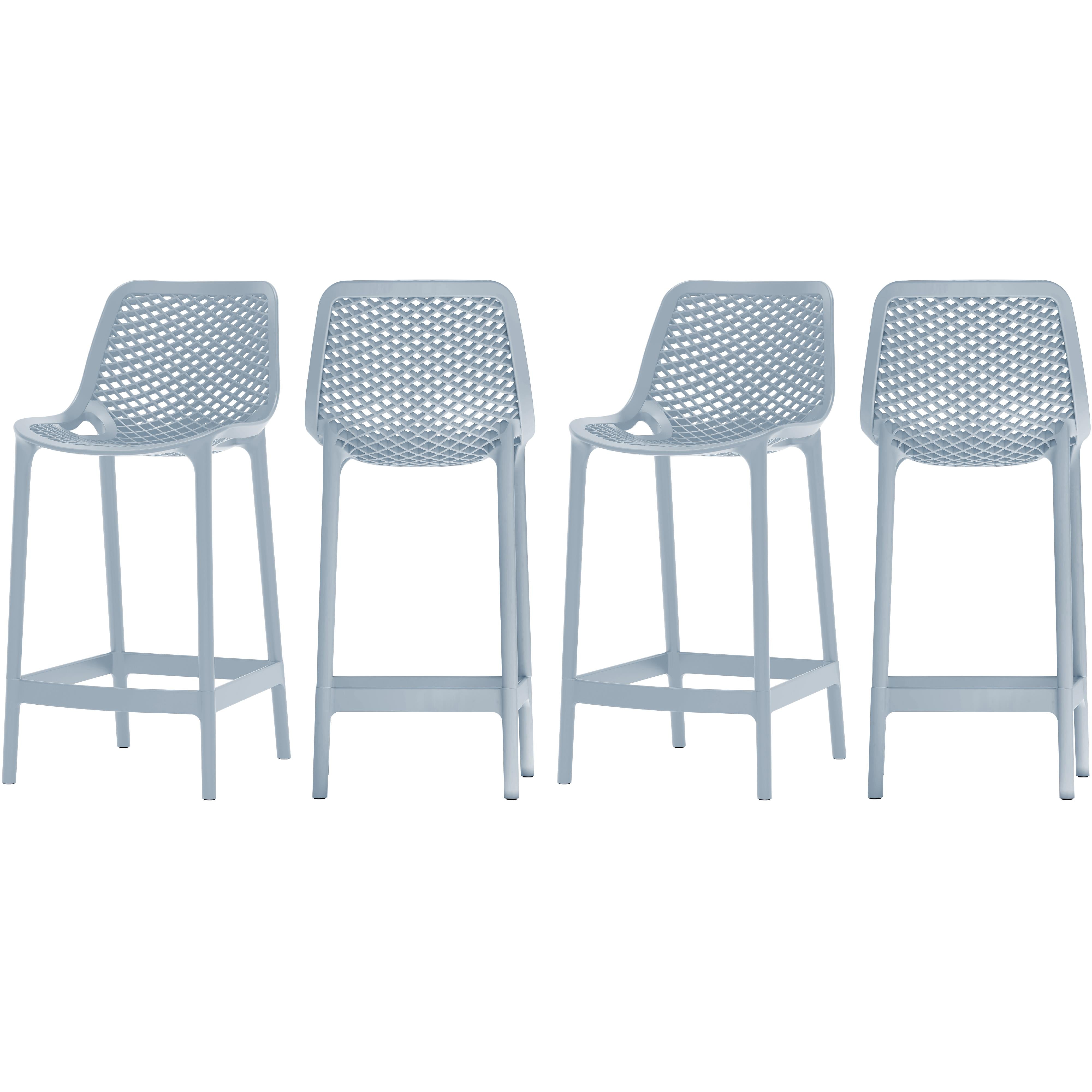 Meridian Mykonos Sky Blue Outdoor Patio Stool