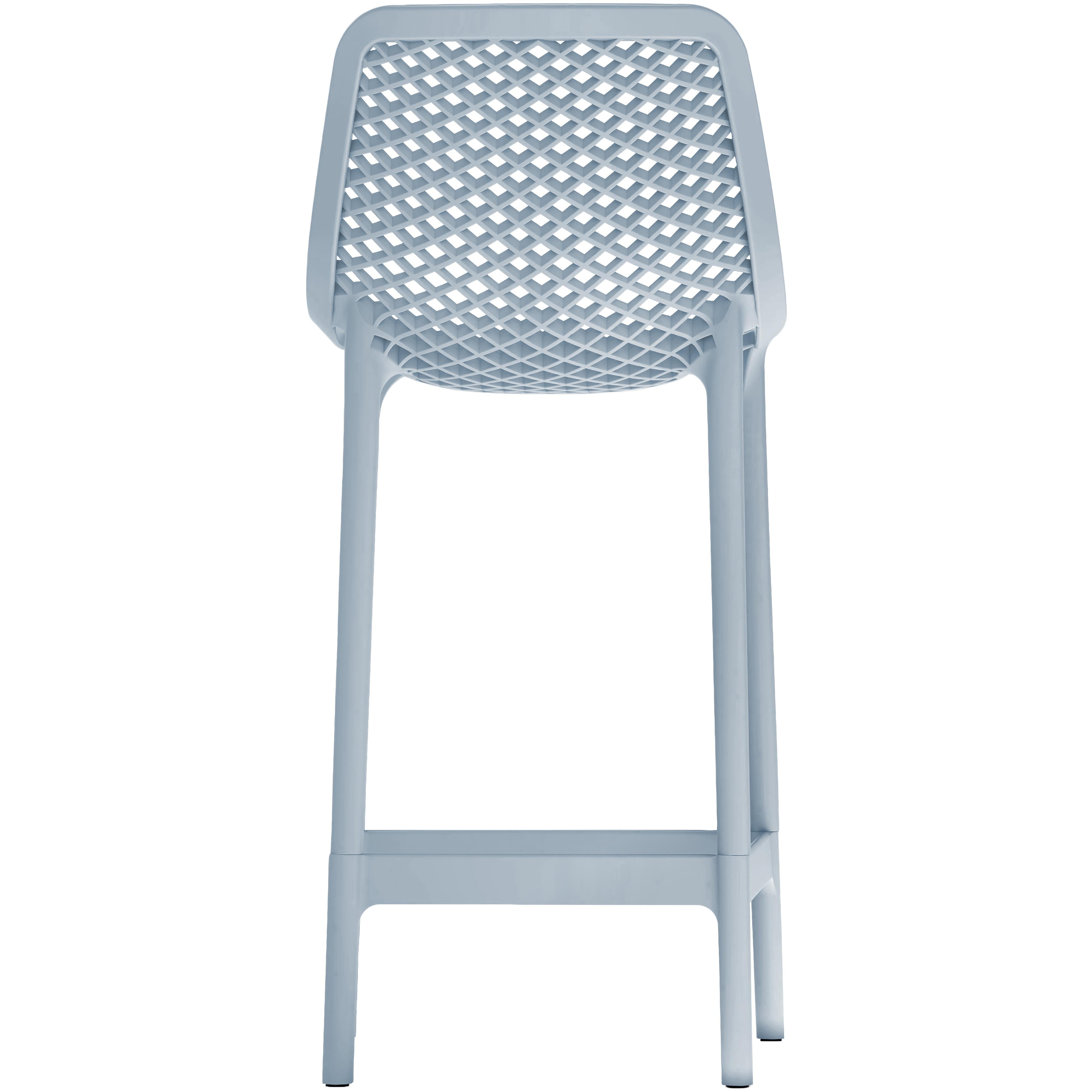 Meridian Mykonos Sky Blue Outdoor Patio Stool
