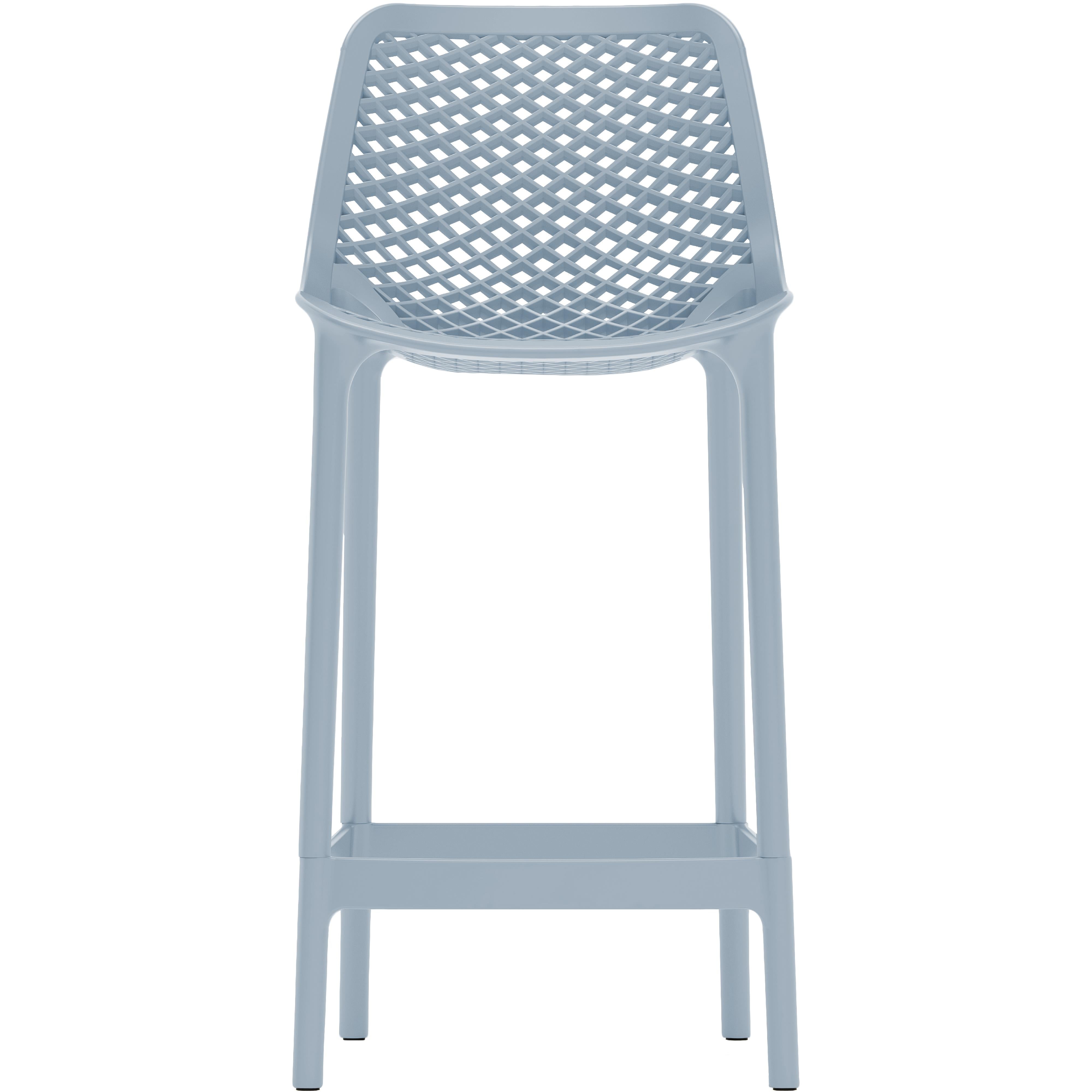 Meridian Mykonos Sky Blue Outdoor Patio Stool