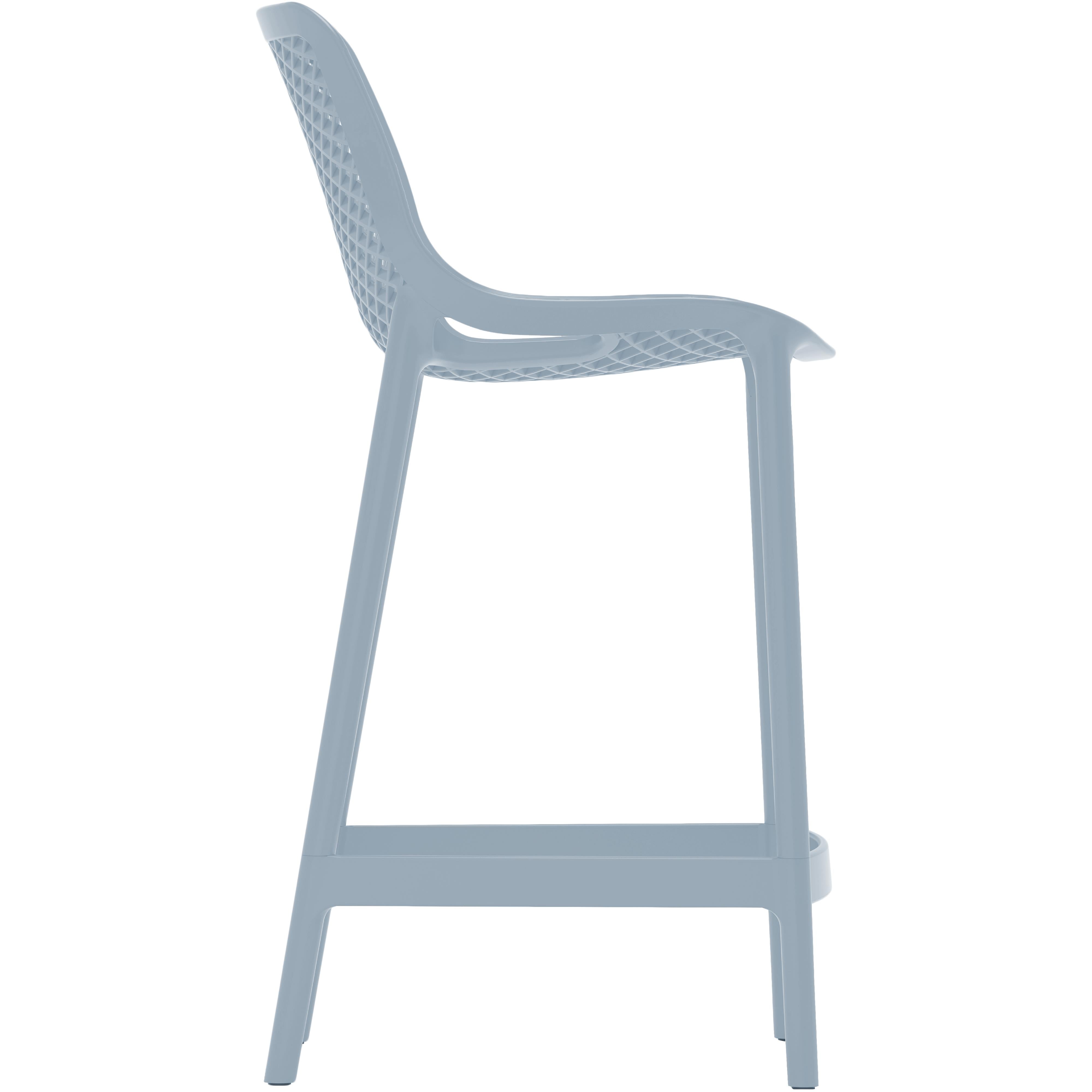 Meridian Mykonos Sky Blue Outdoor Patio Stool