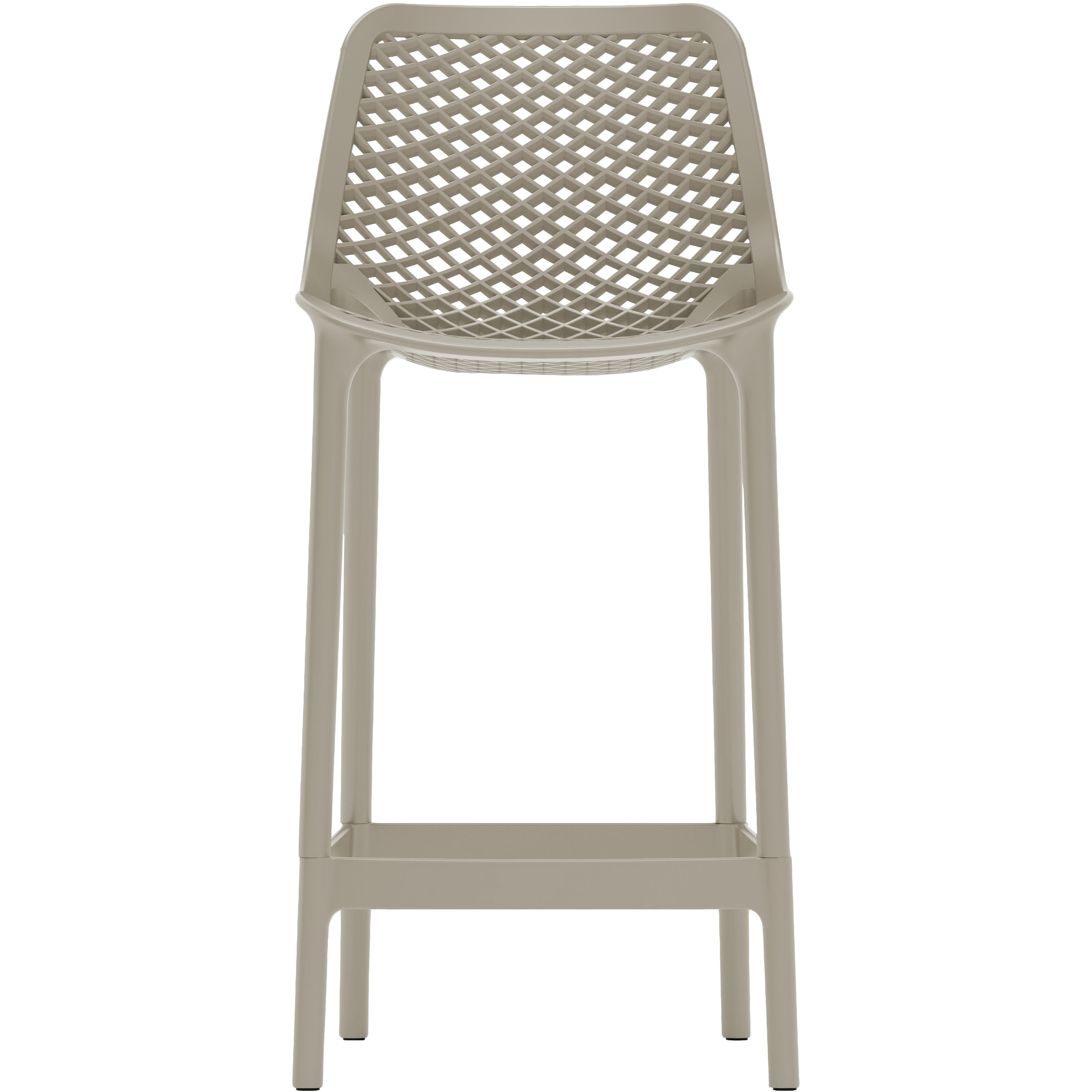 Meridian Mykonos Taupe Outdoor Patio Stool