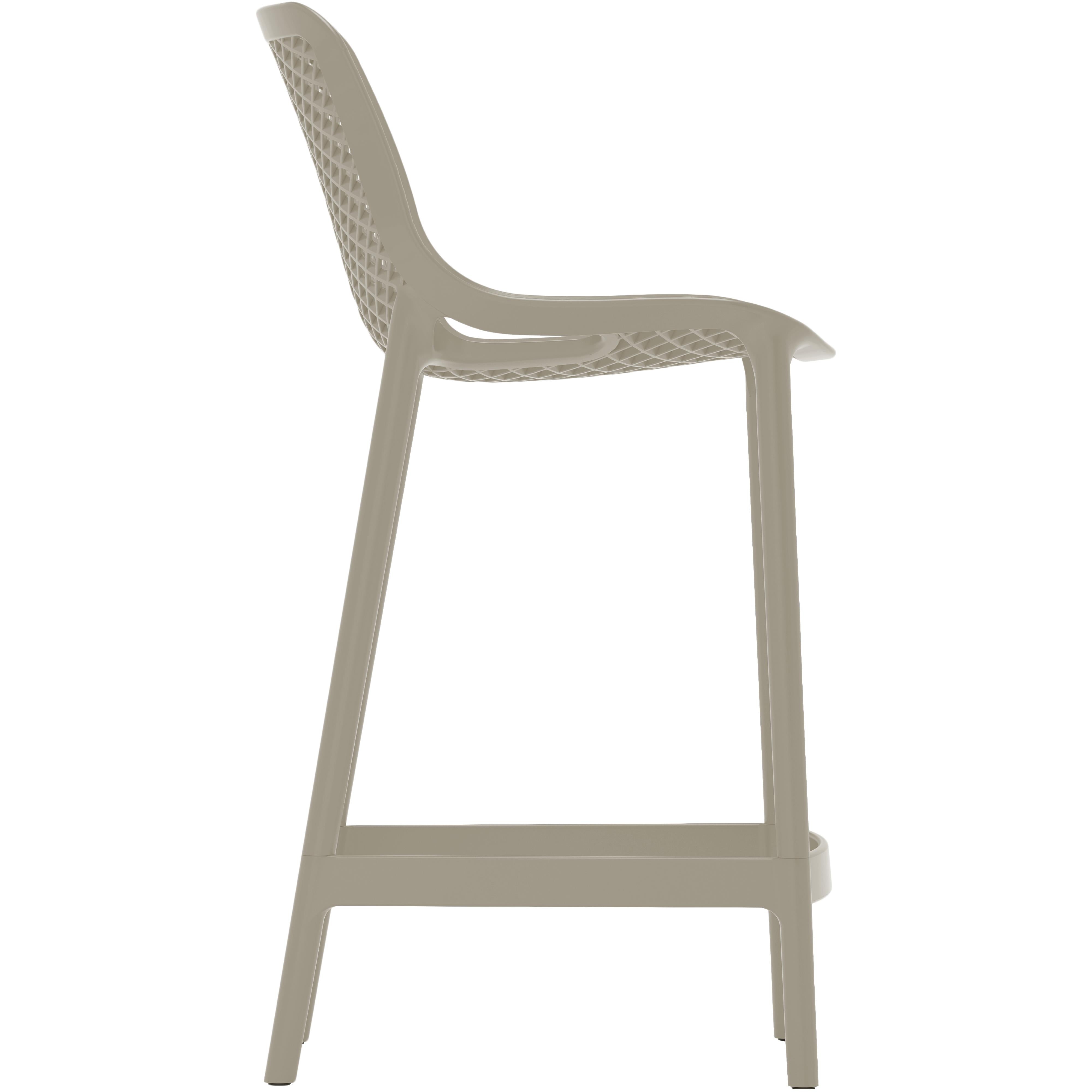 Meridian Mykonos Taupe Outdoor Patio Stool