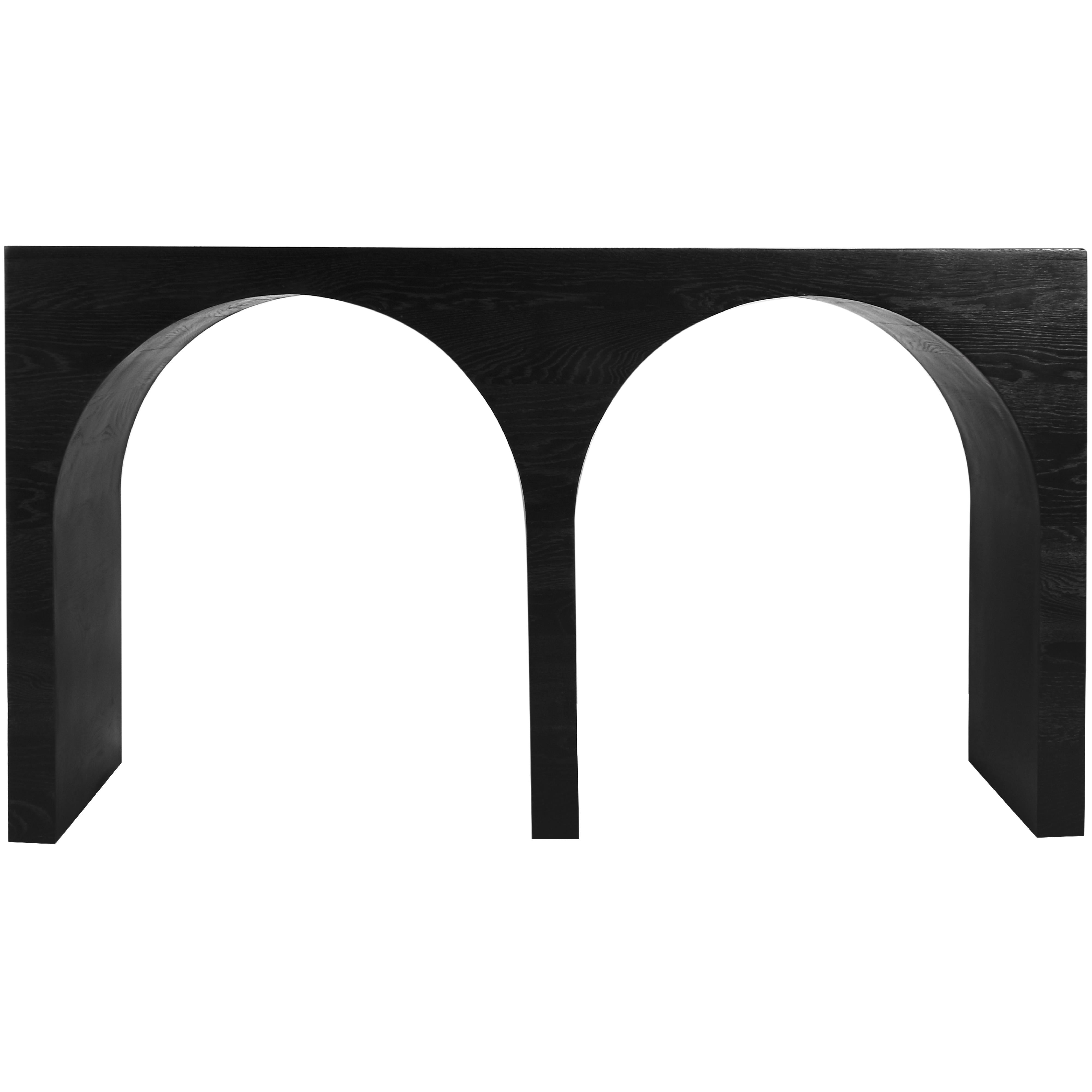 Meridian June Black Oak Console Table