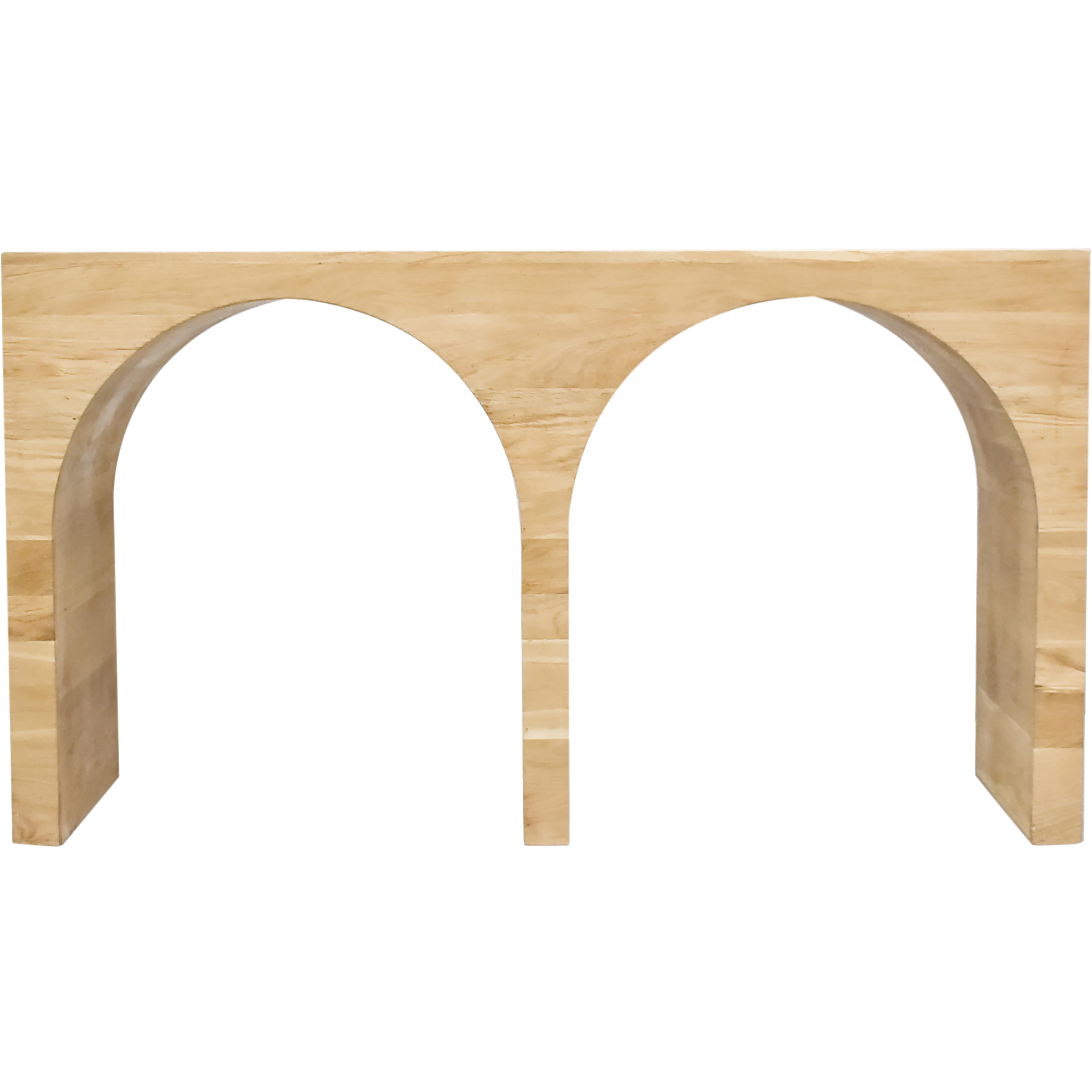 Meridian June White Oak Console Table
