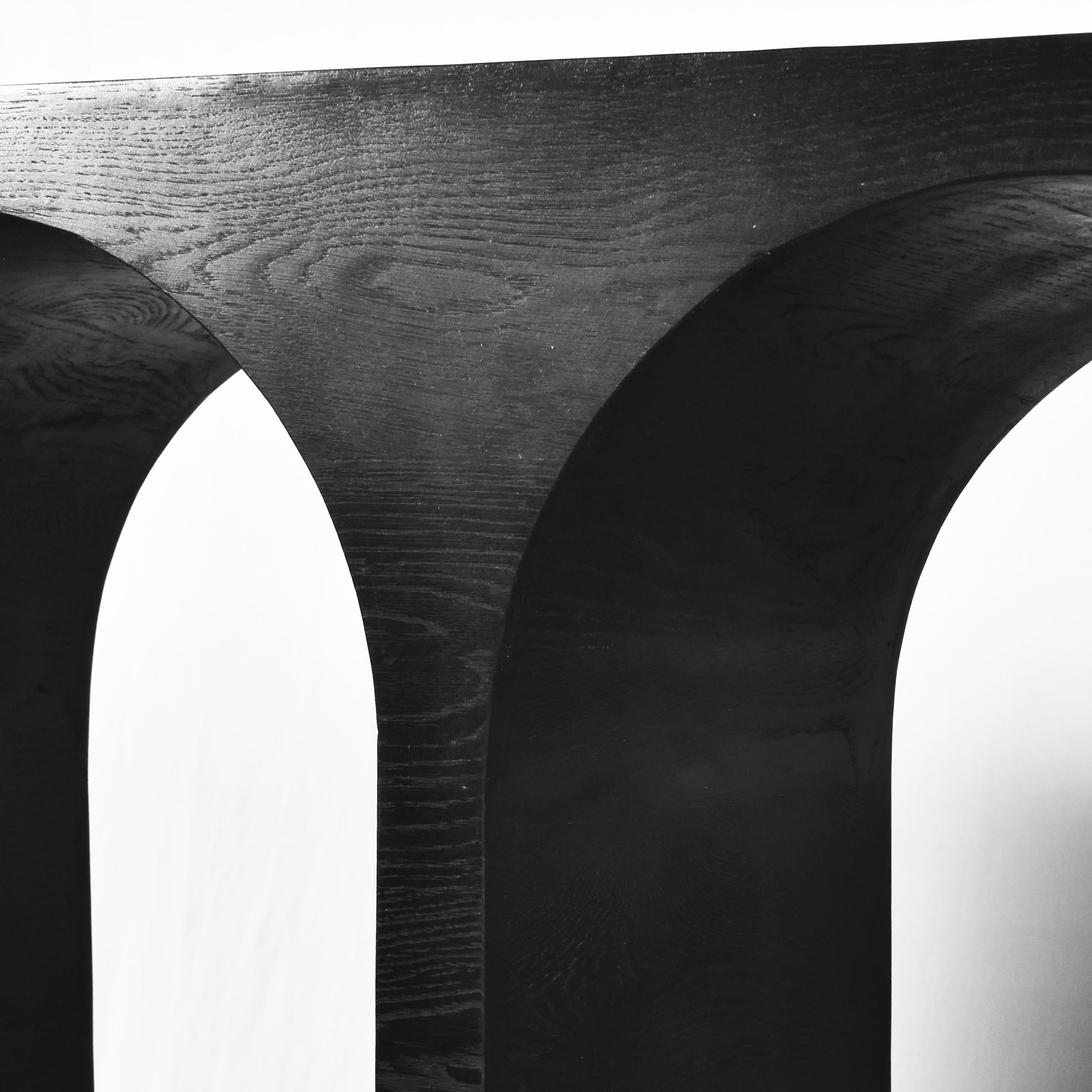 Meridian June Black Oak Console Table