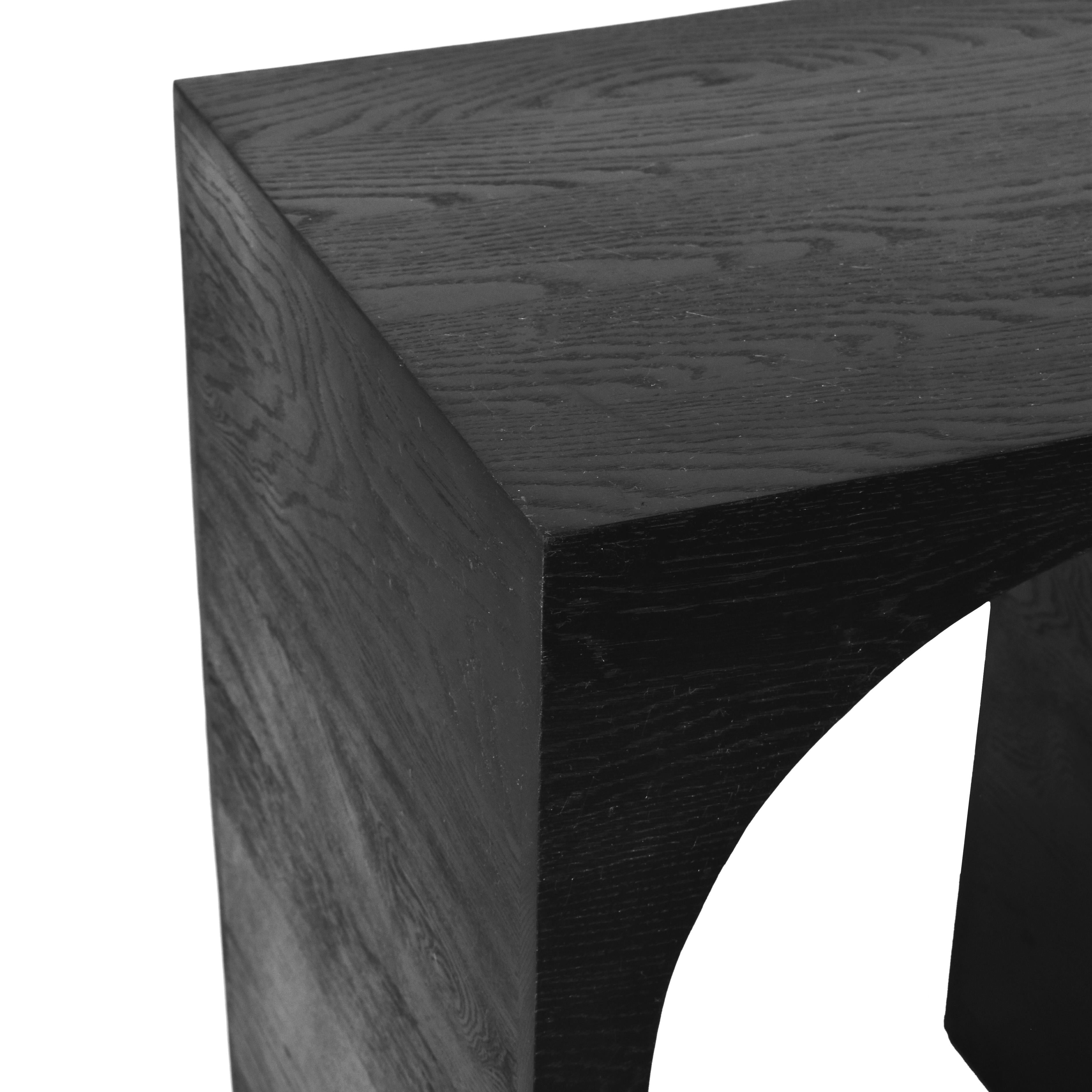 Meridian June Black Oak Console Table