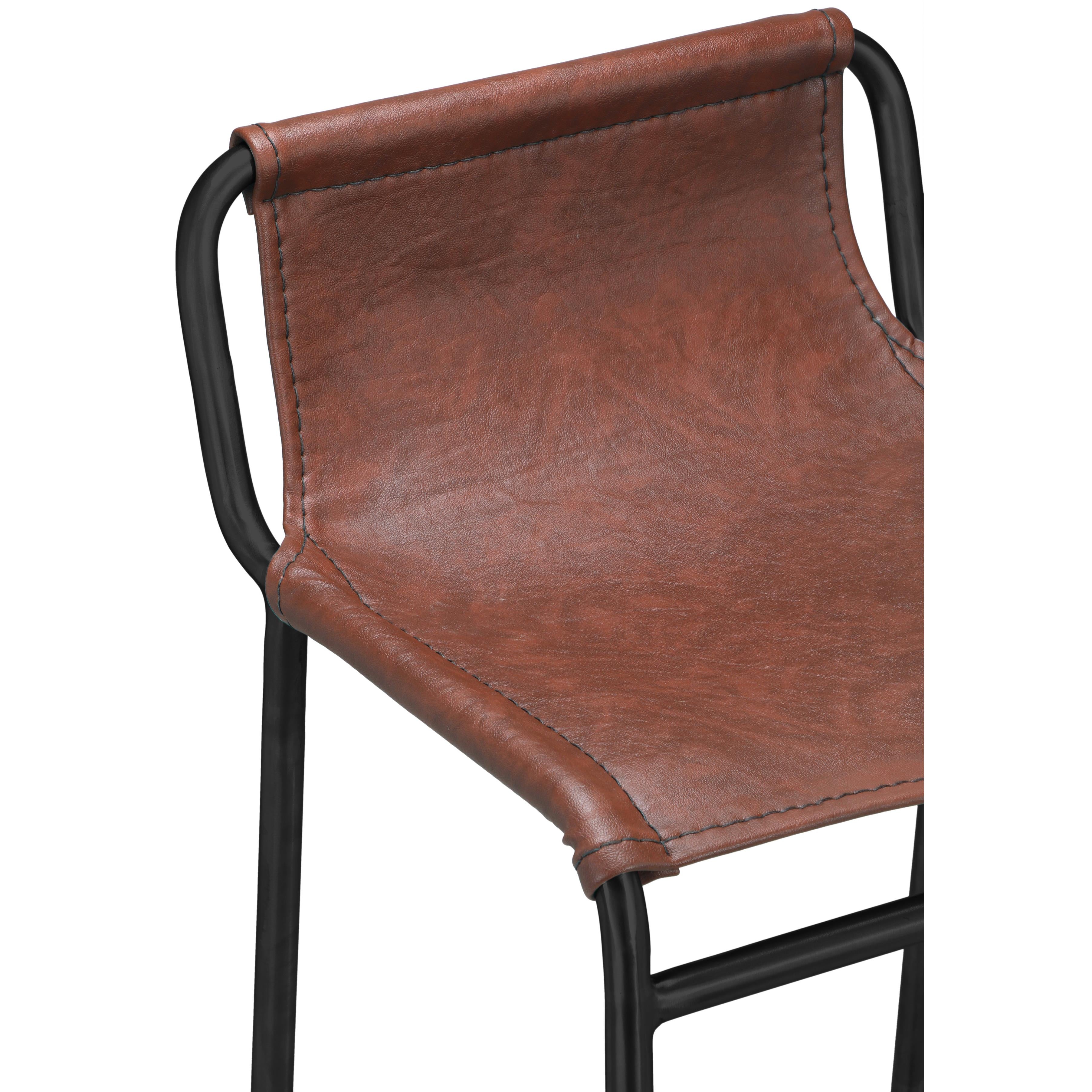 Meridian Dax Brown Vegan Leather Counter Stool