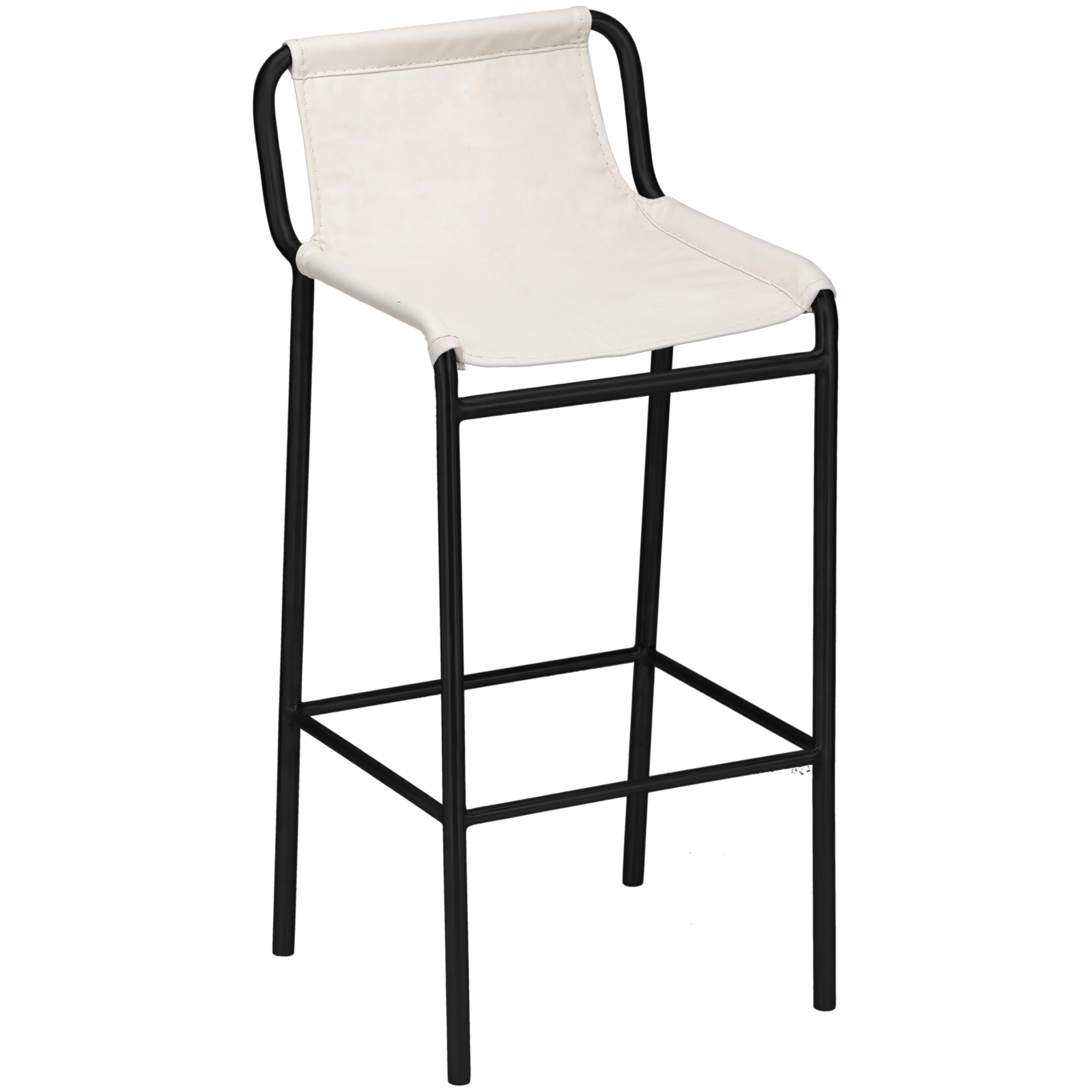 Meridian Dax Cream Vegan Leather Counter Stool