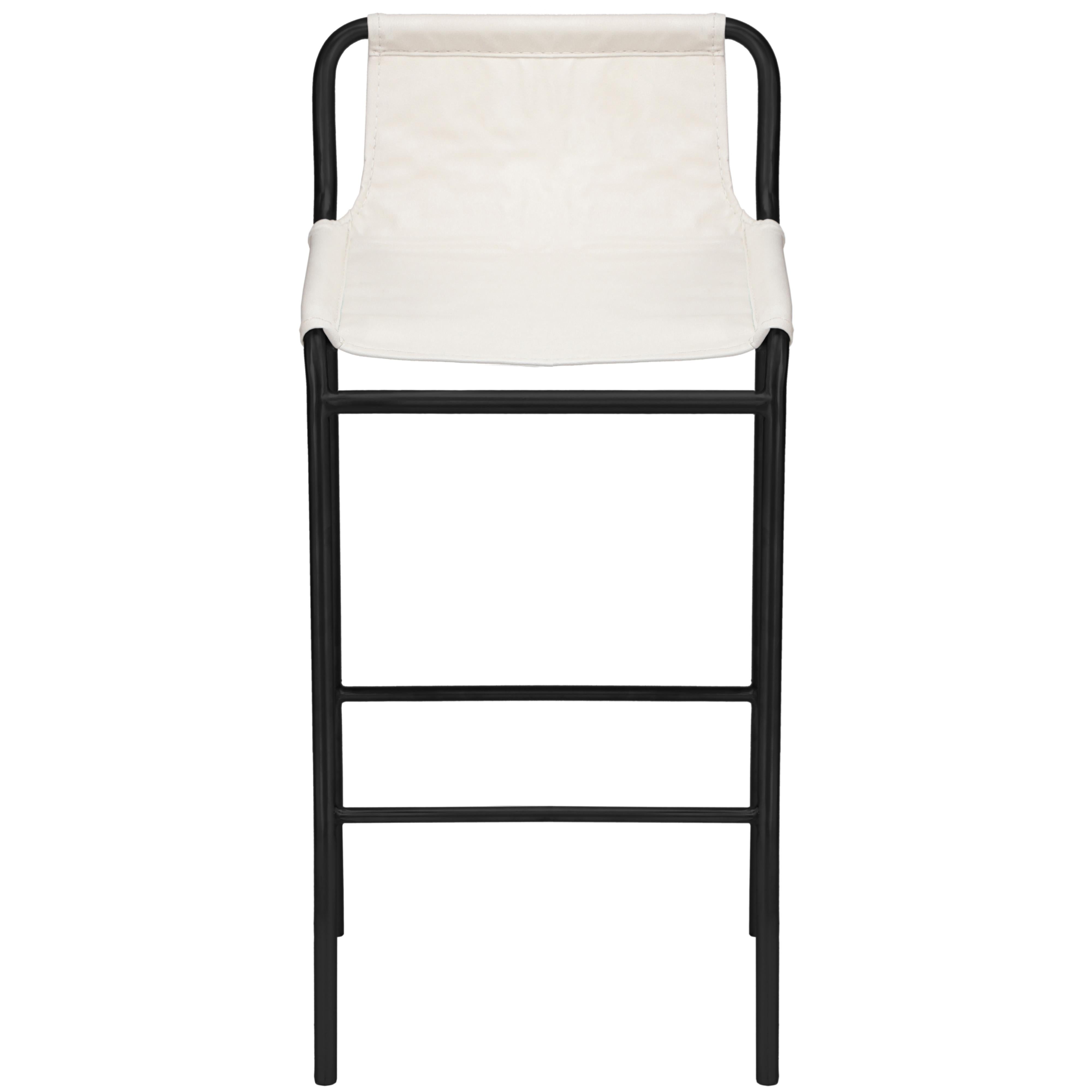 Meridian Dax Cream Vegan Leather Counter Stool