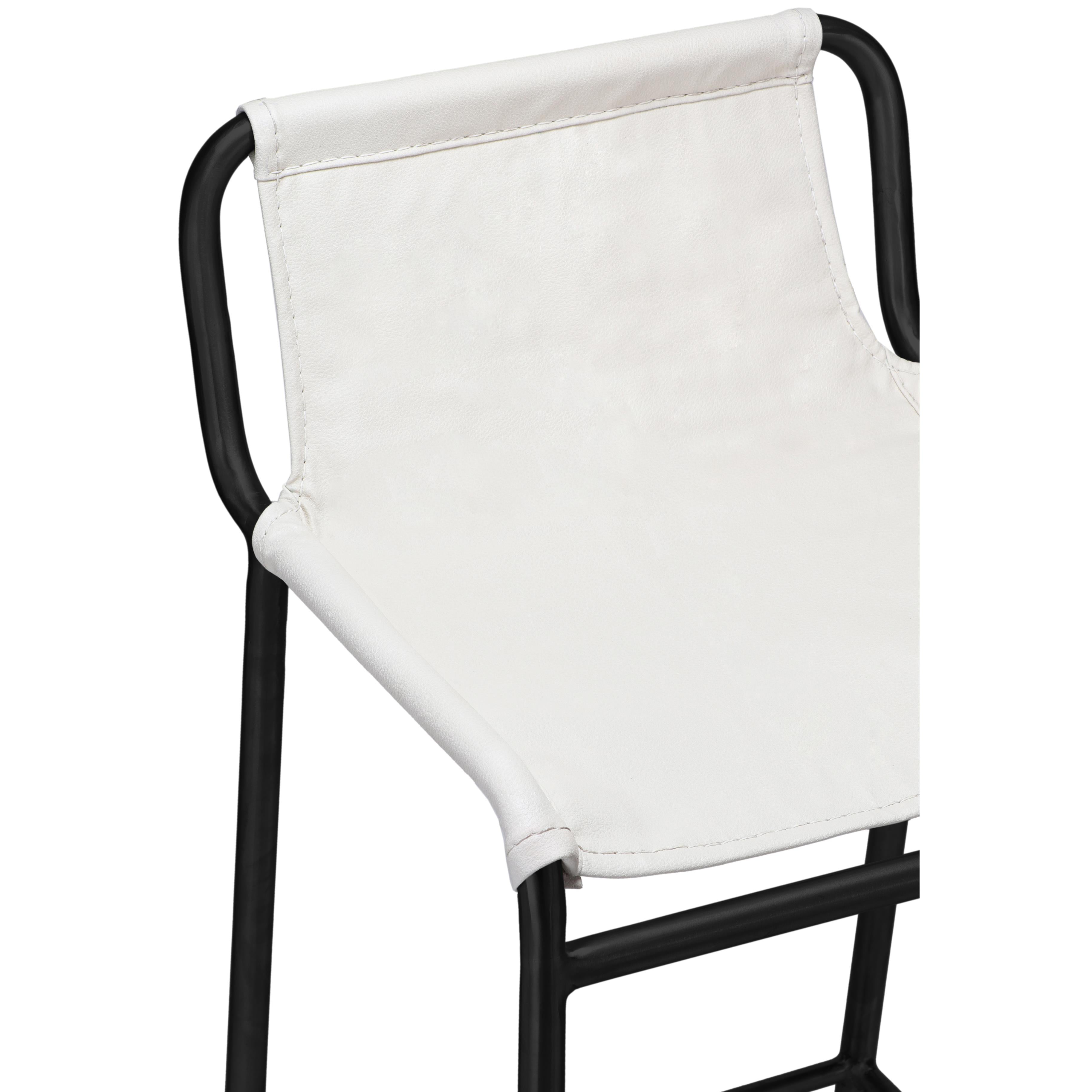 Meridian Dax Cream Vegan Leather Counter Stool