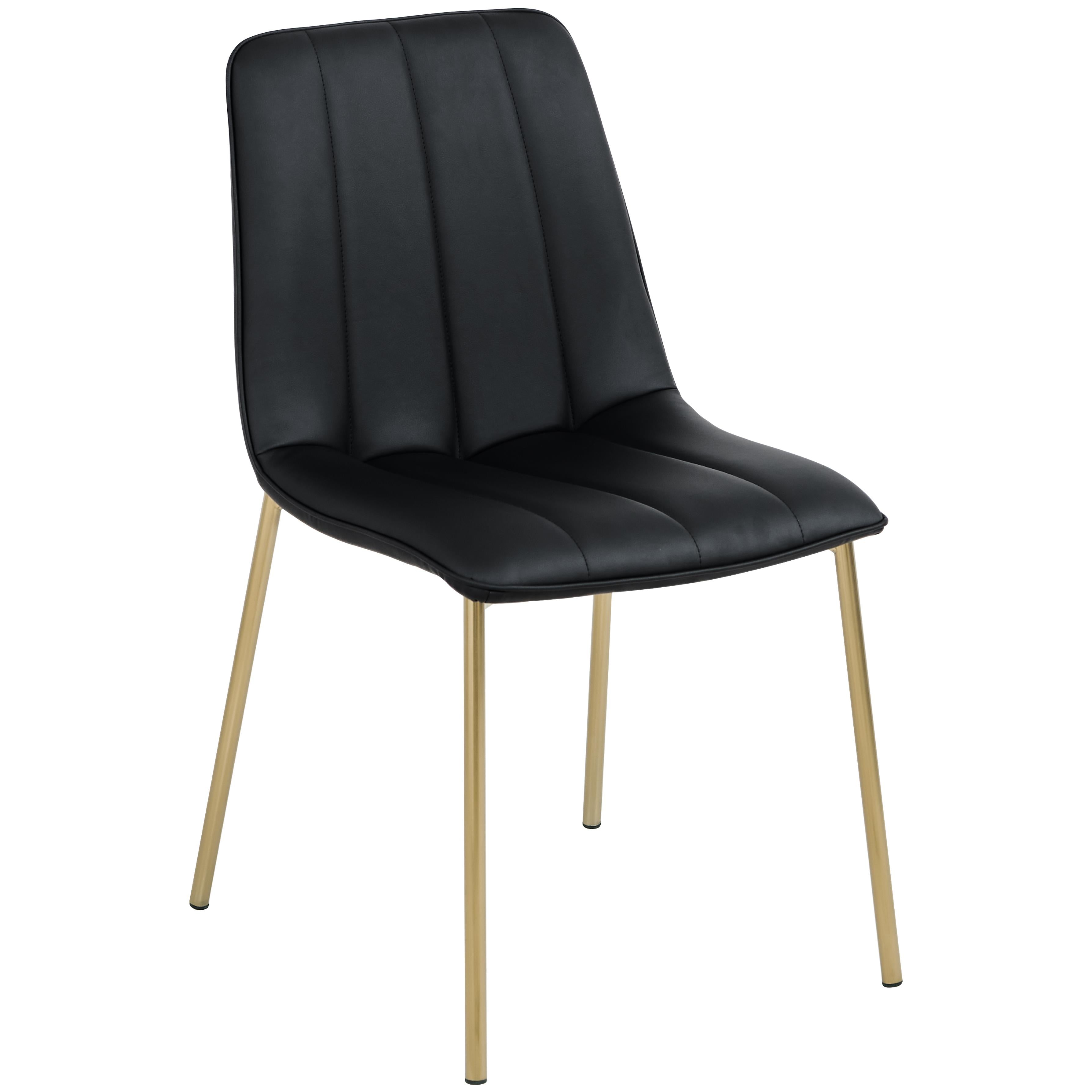 Meridian Isla Black Vegan Leather Dining Chair