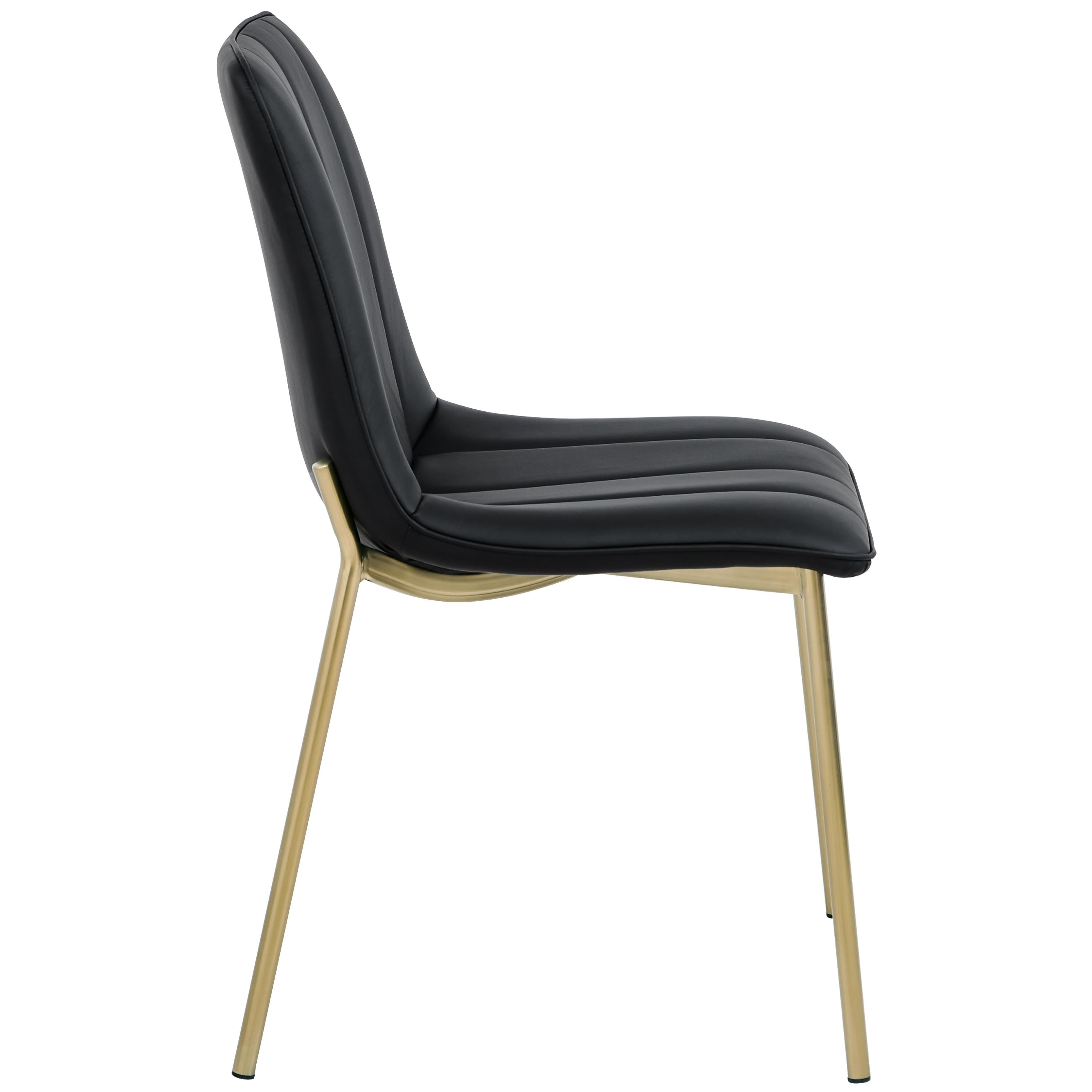 Meridian Isla Black Vegan Leather Dining Chair