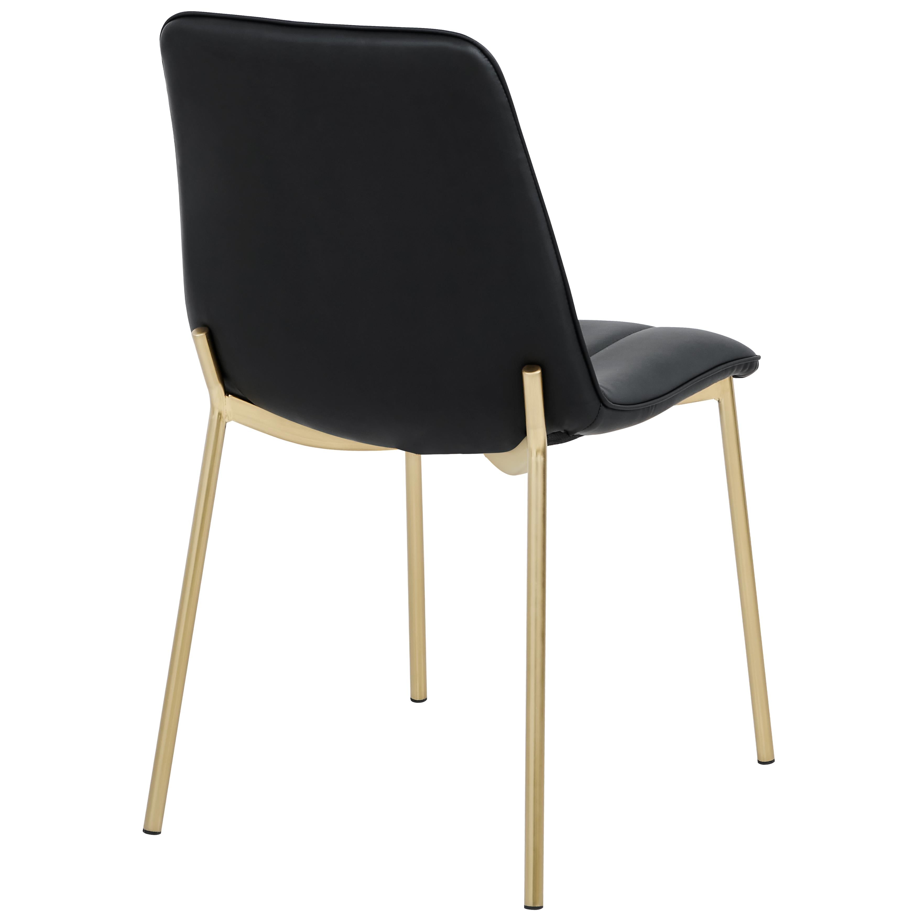 Meridian Isla Black Vegan Leather Dining Chair