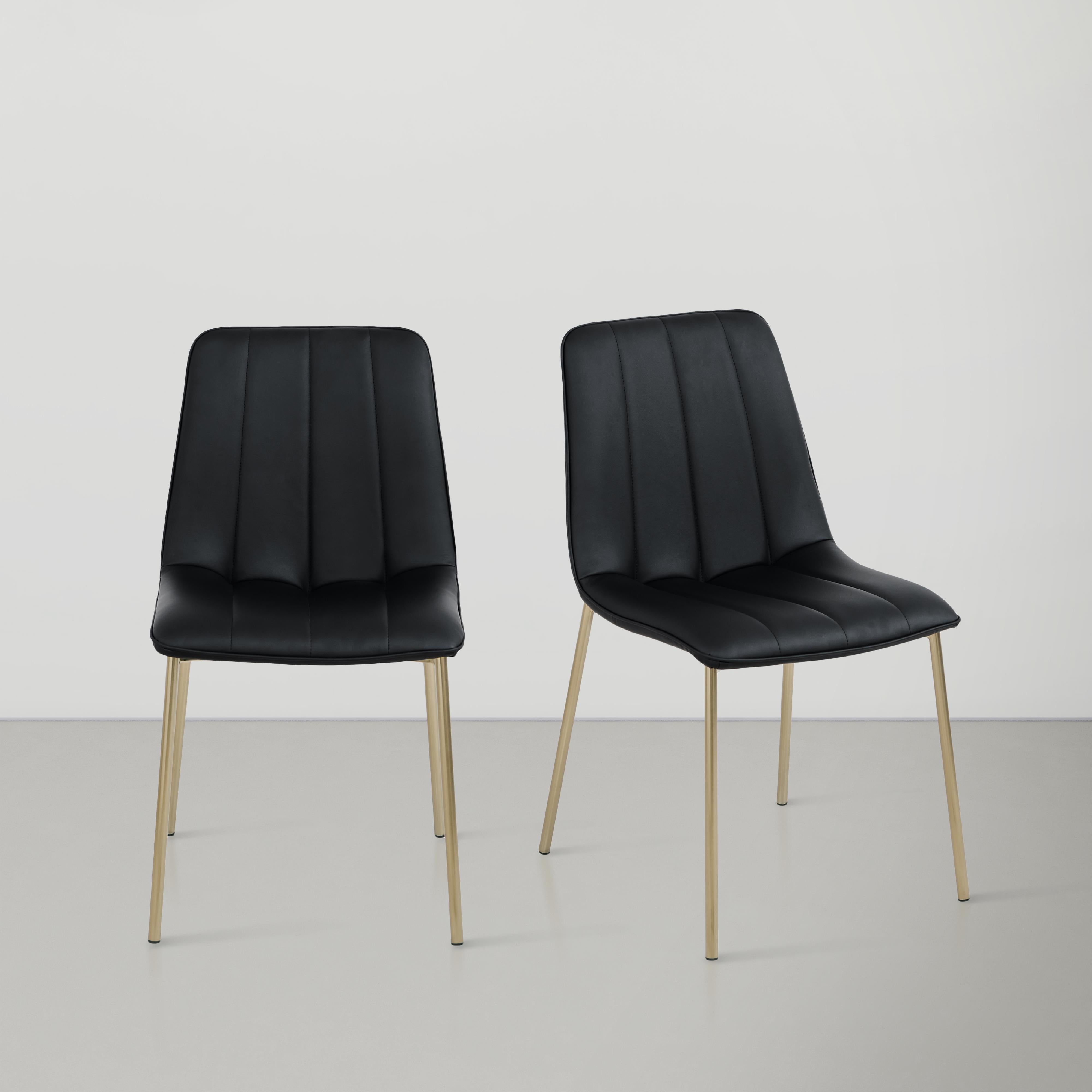 Meridian Isla Black Vegan Leather Dining Chair