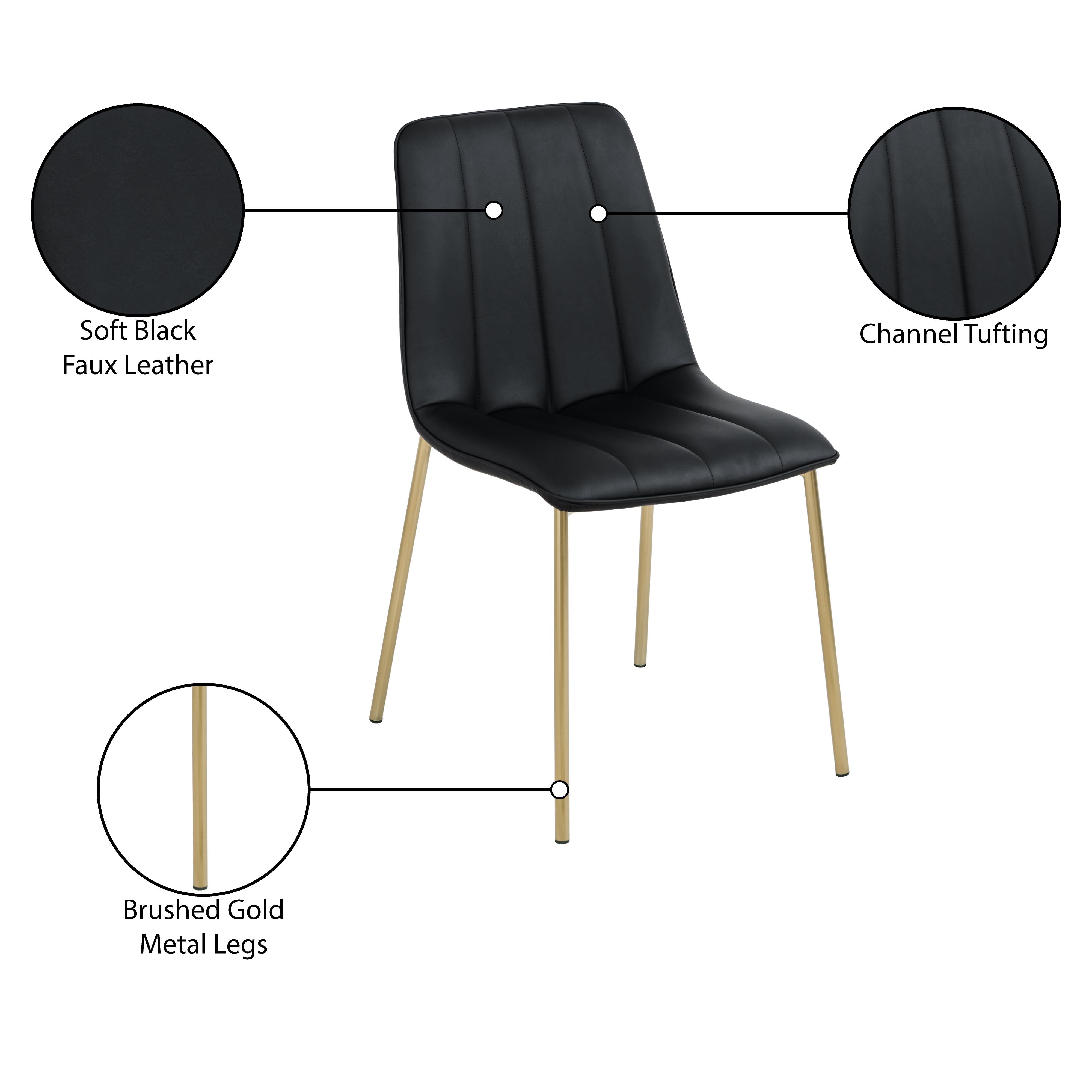 Meridian Isla Black Vegan Leather Dining Chair