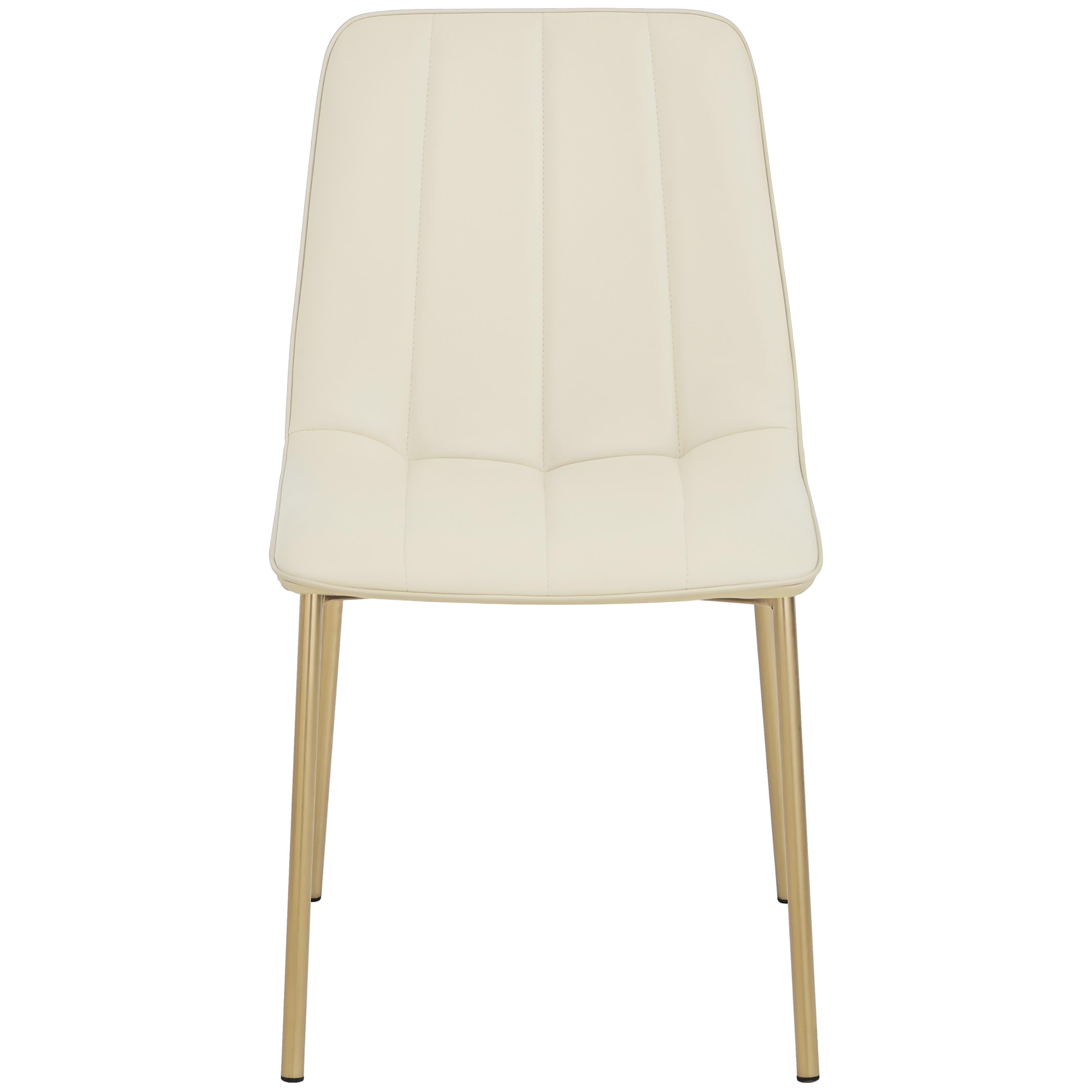 Meridian Isla Cream Vegan Leather Dining Chair