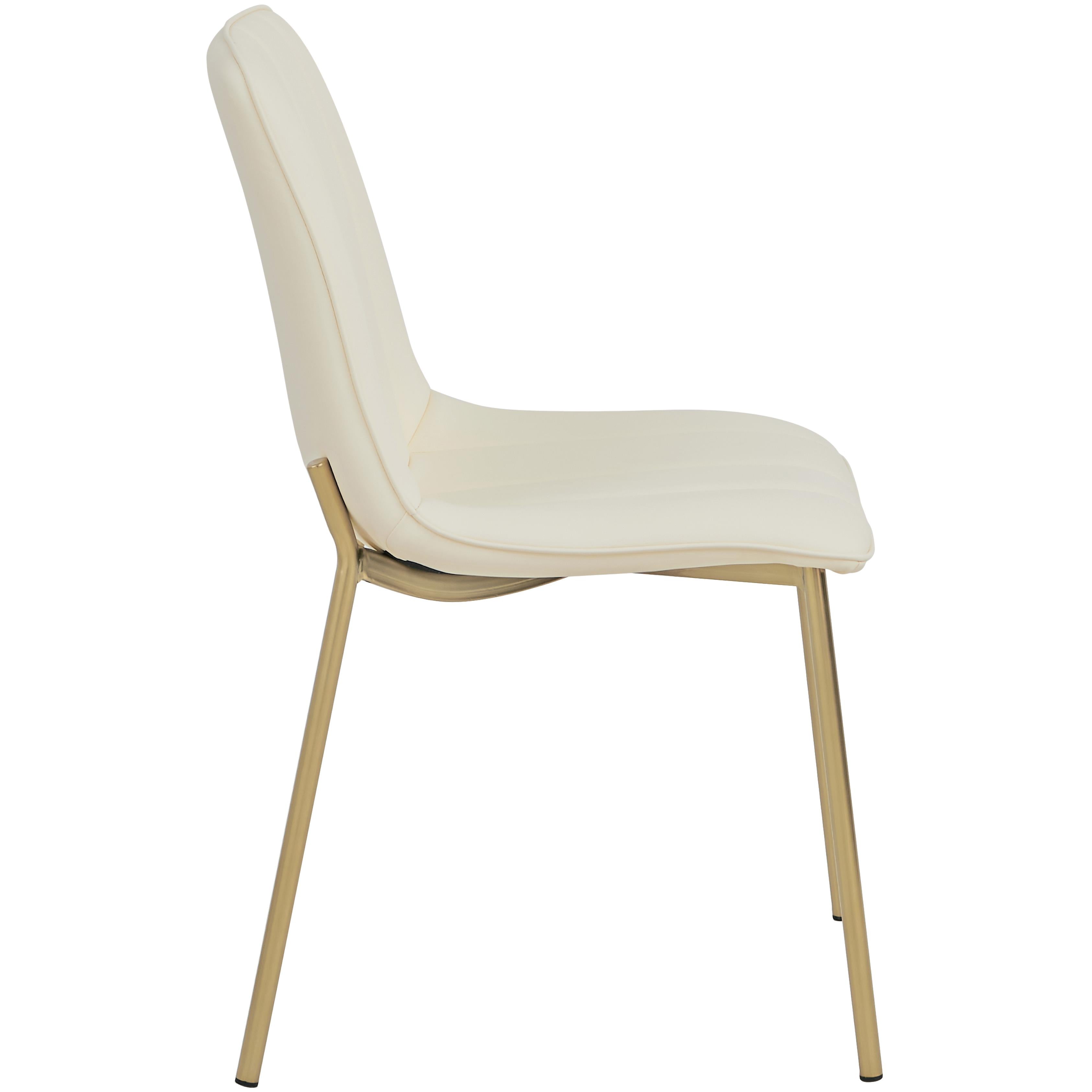 Meridian Isla Cream Vegan Leather Dining Chair
