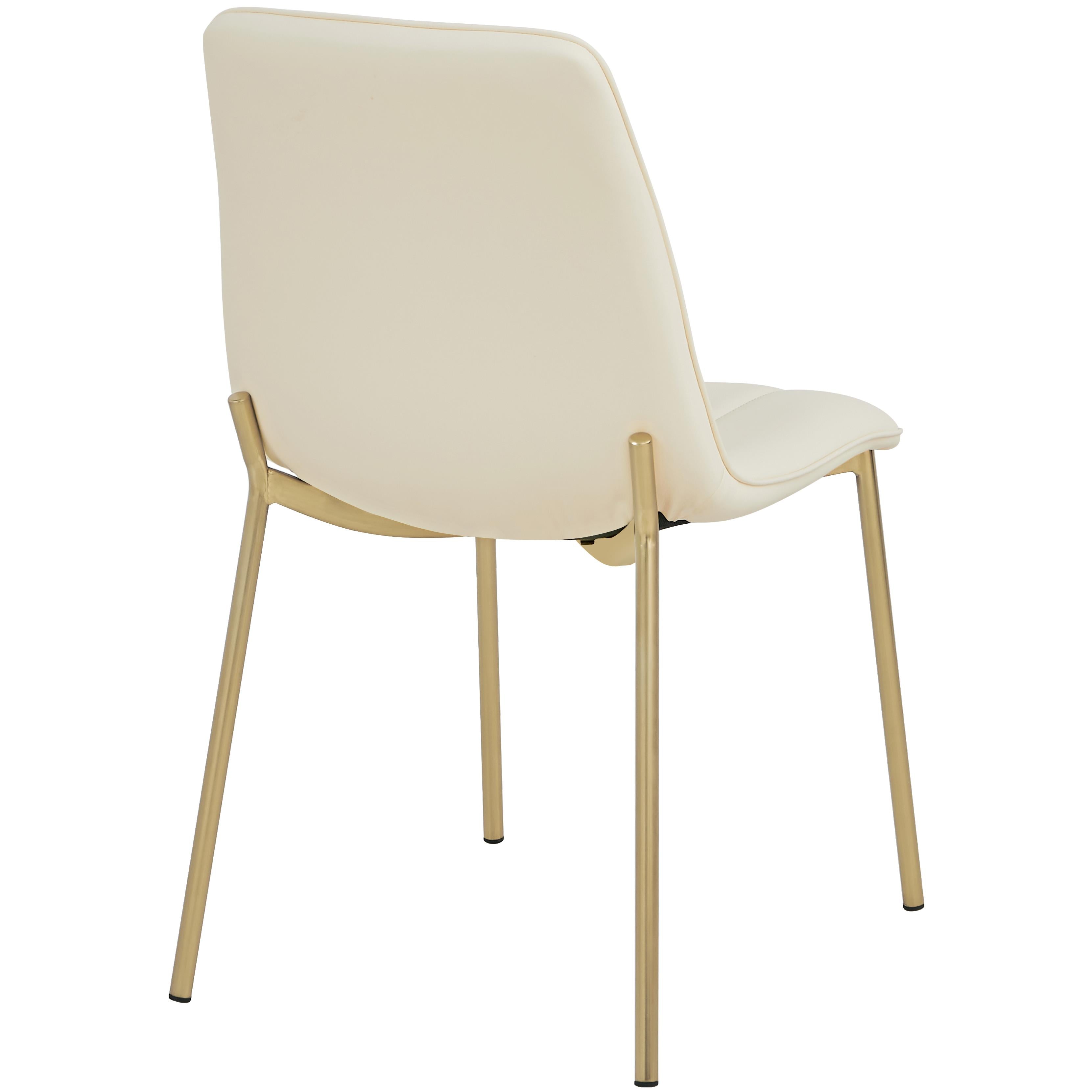 Meridian Isla Cream Vegan Leather Dining Chair