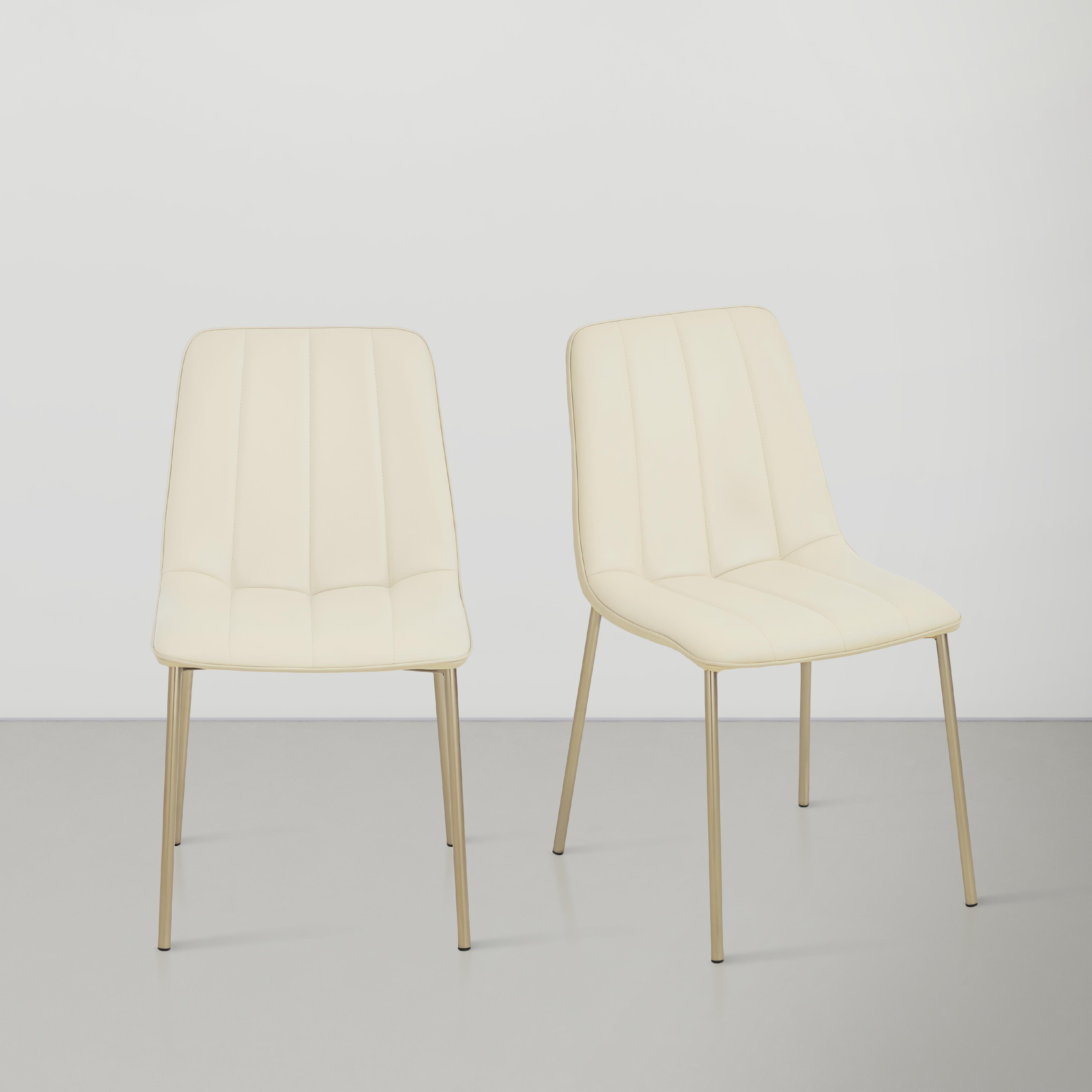 Meridian Isla Cream Vegan Leather Dining Chair