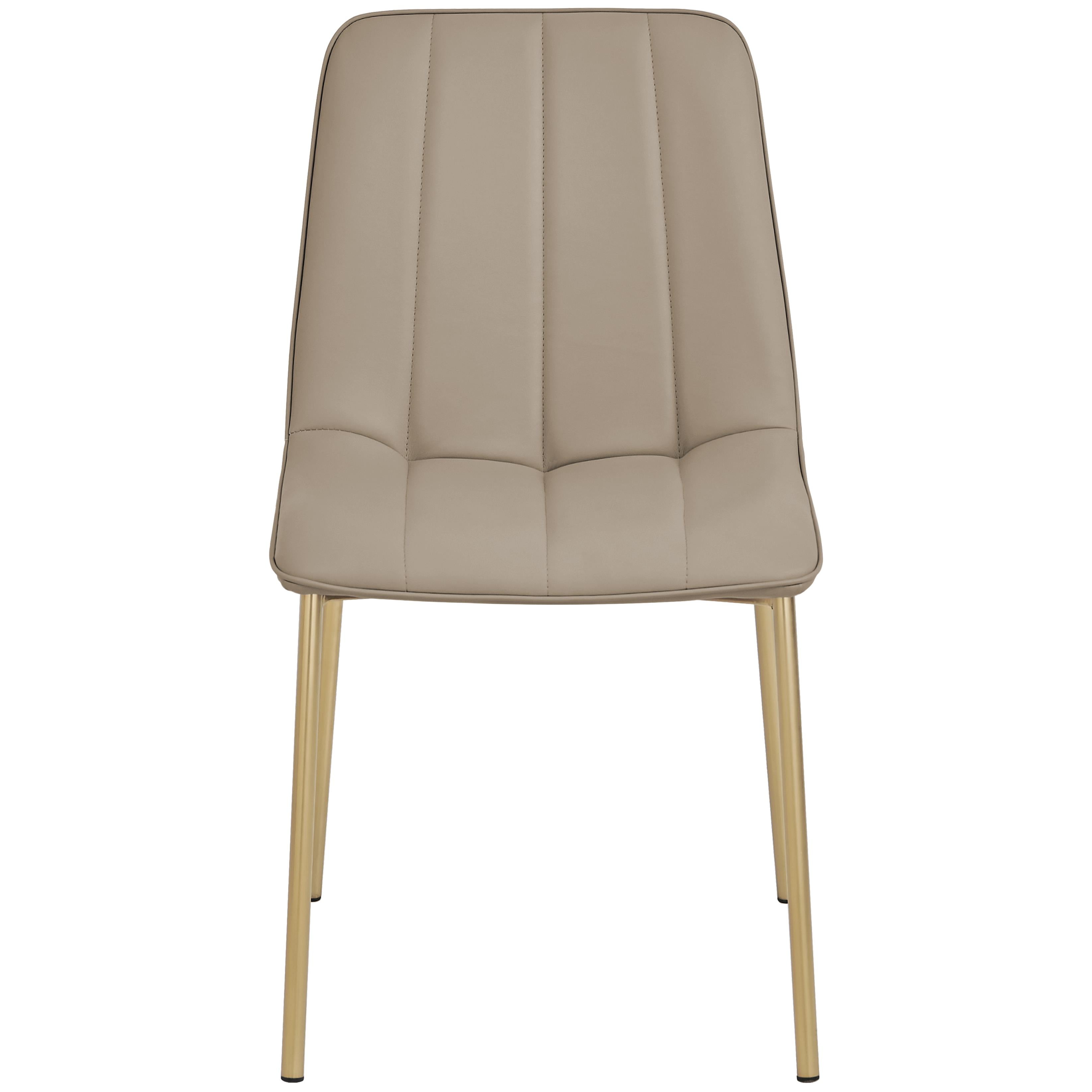 Meridian Isla Taupe Vegan Leather Dining Chair