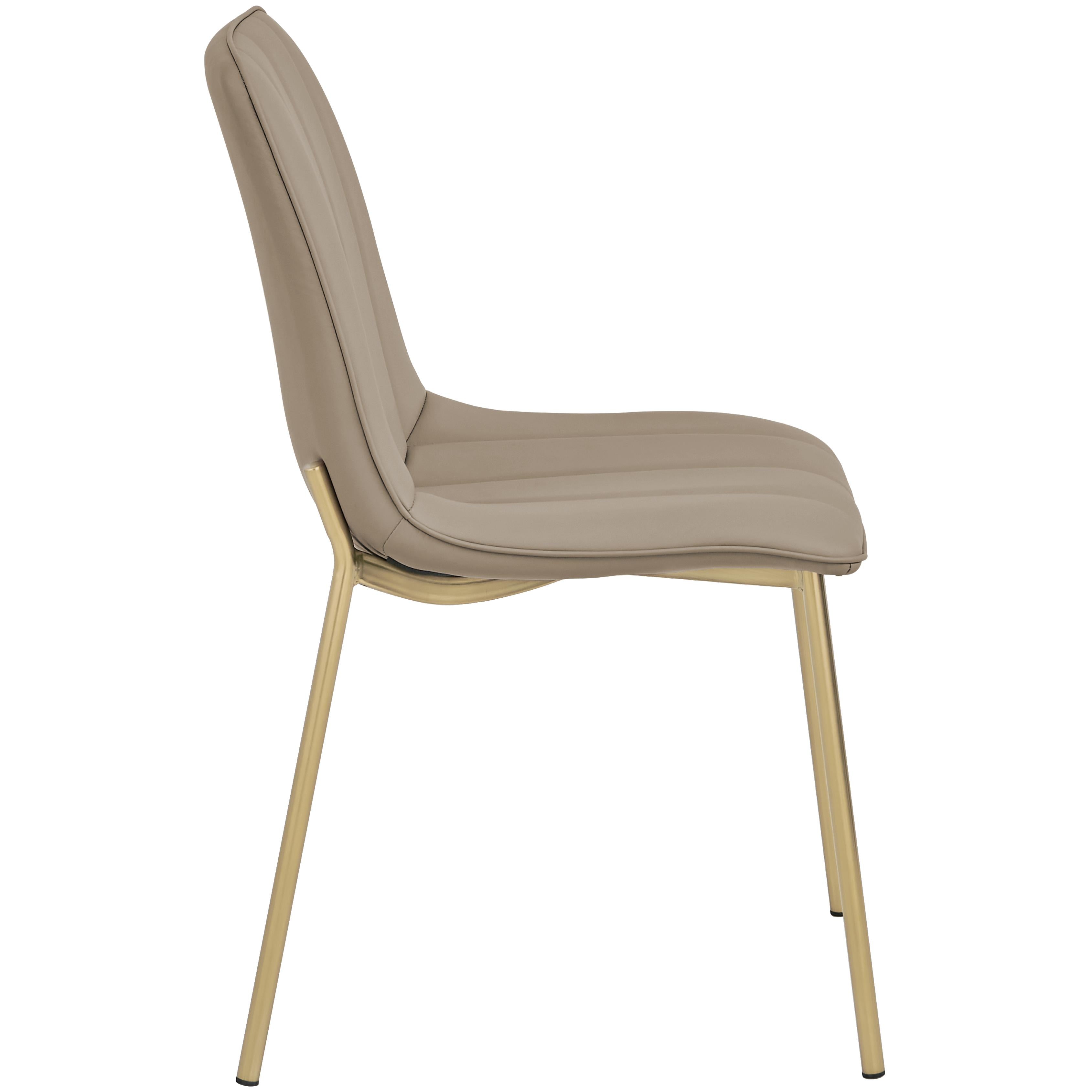 Meridian Isla Taupe Vegan Leather Dining Chair