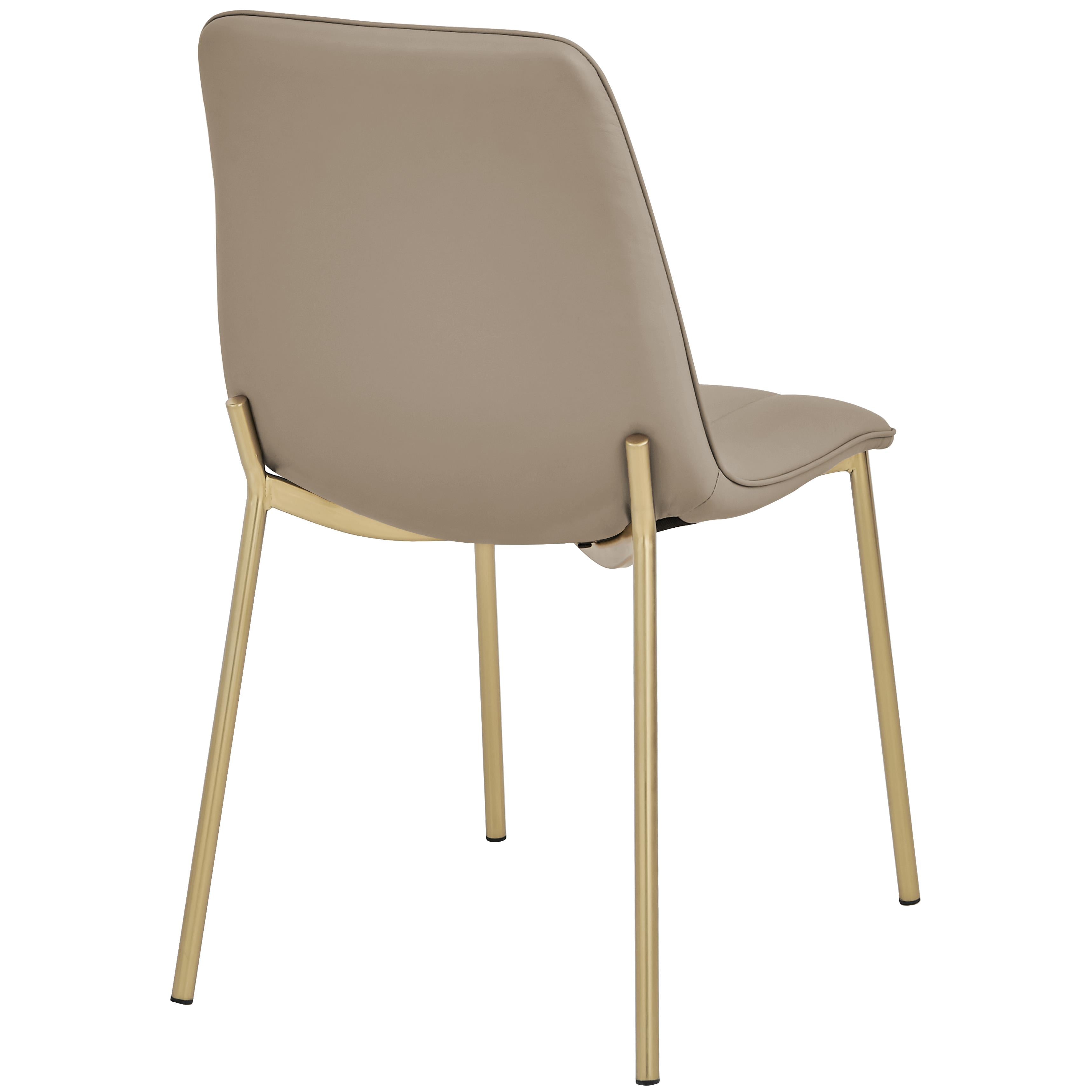 Meridian Isla Taupe Vegan Leather Dining Chair