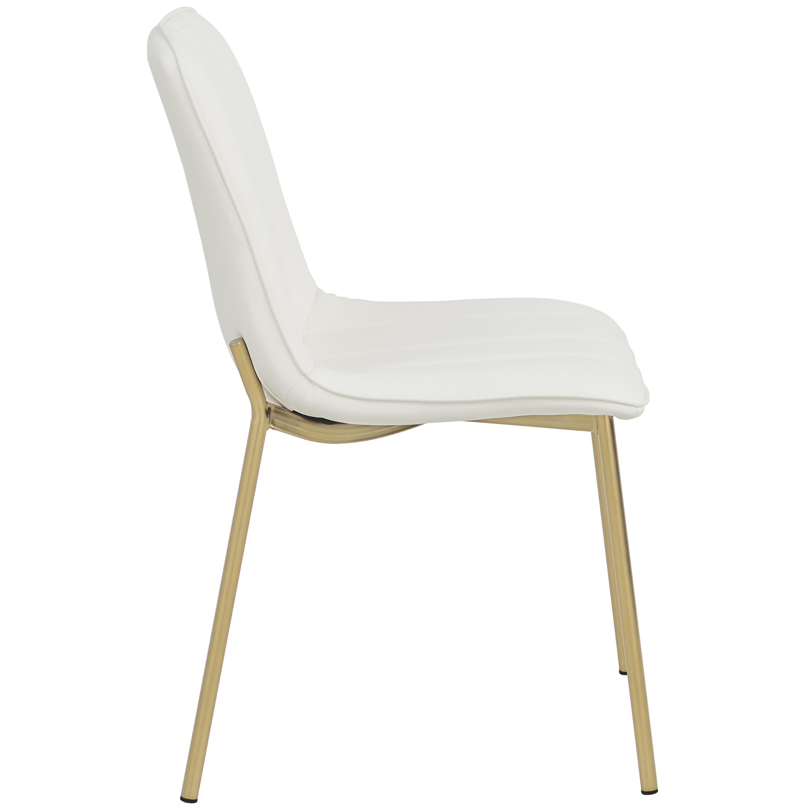 Meridian Isla White Vegan Leather Dining Chair