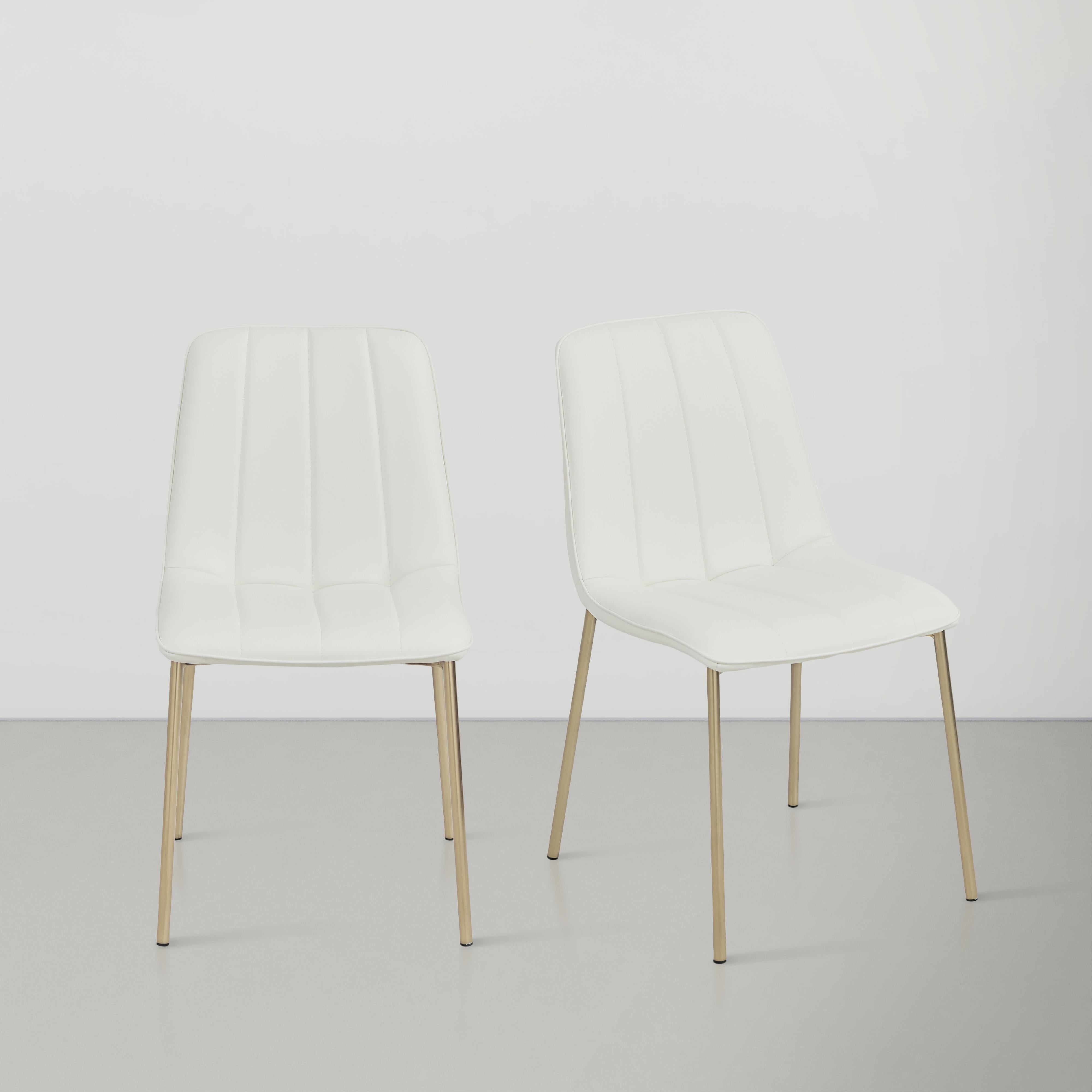 Meridian Isla White Vegan Leather Dining Chair
