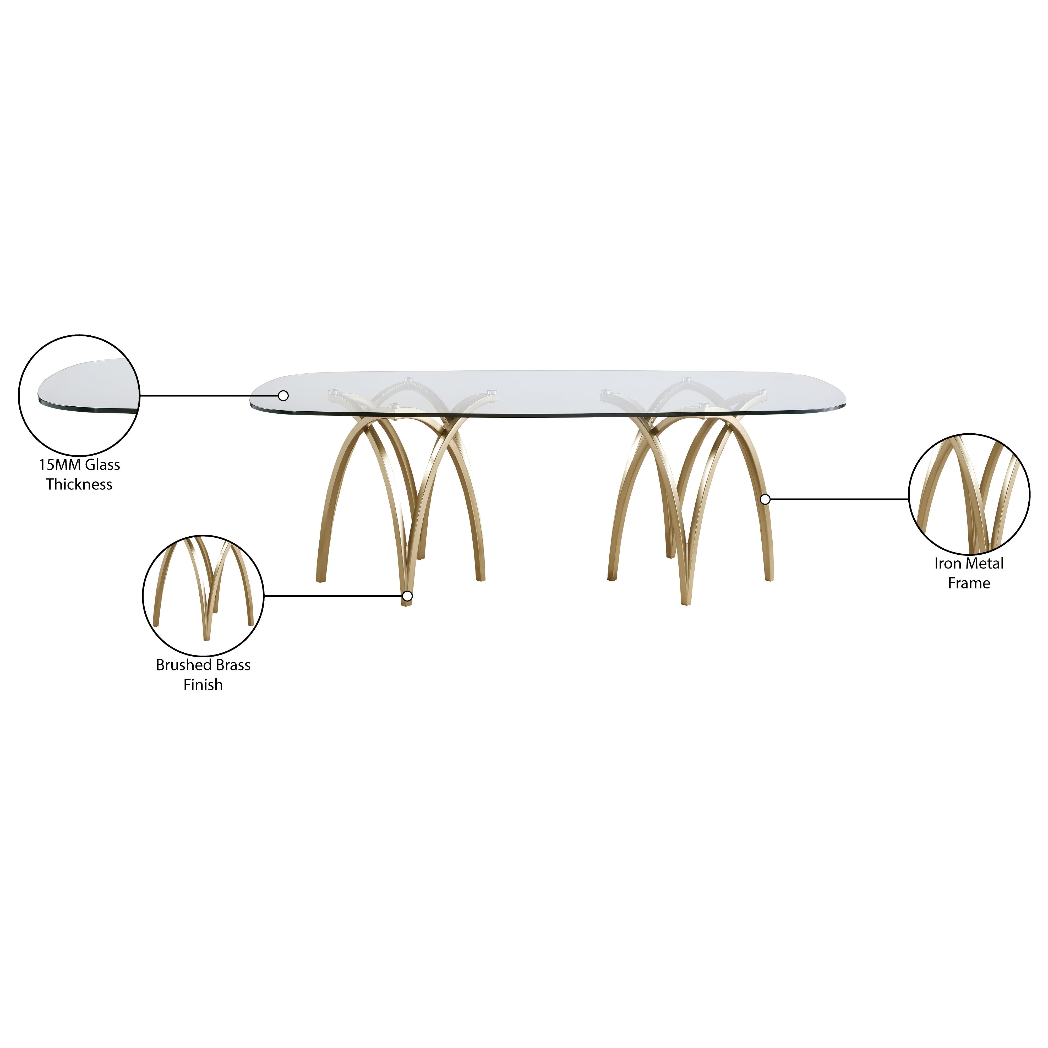 Meridian Madelyn Gold Dining Table