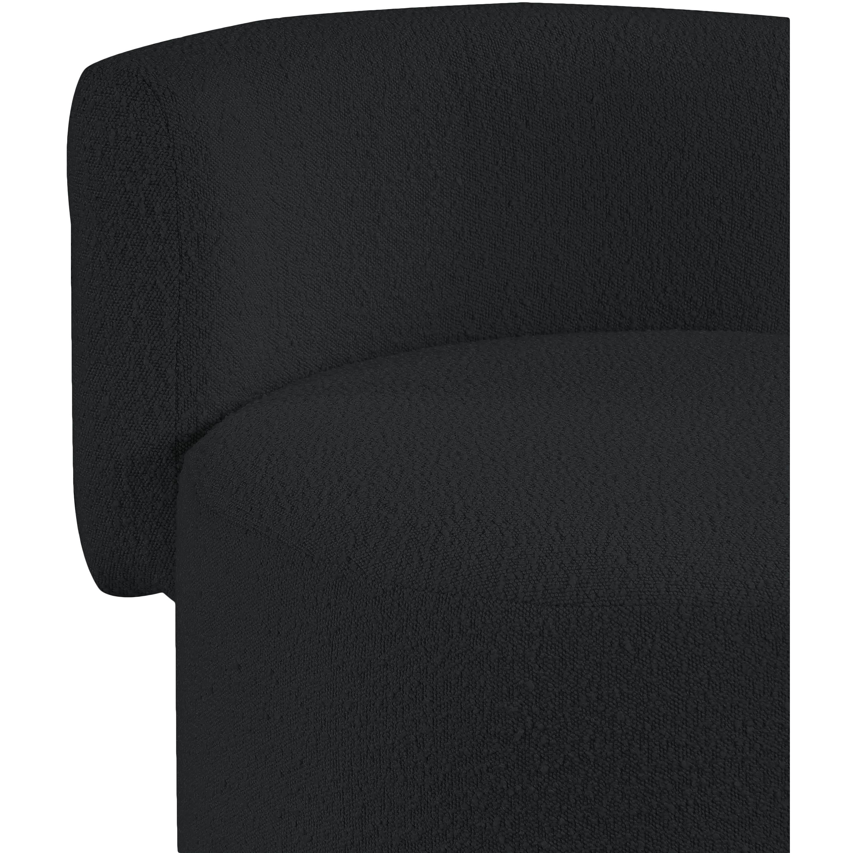 Meridian Como Black Boucle Fabric Accent Chair