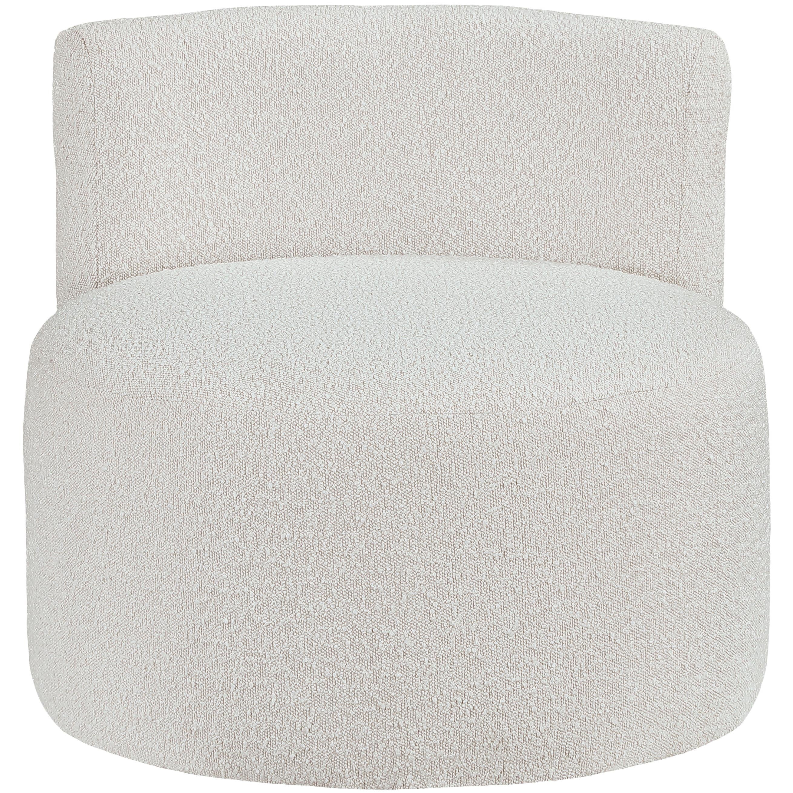 Meridian Como Cream Boucle Fabric Accent Chair