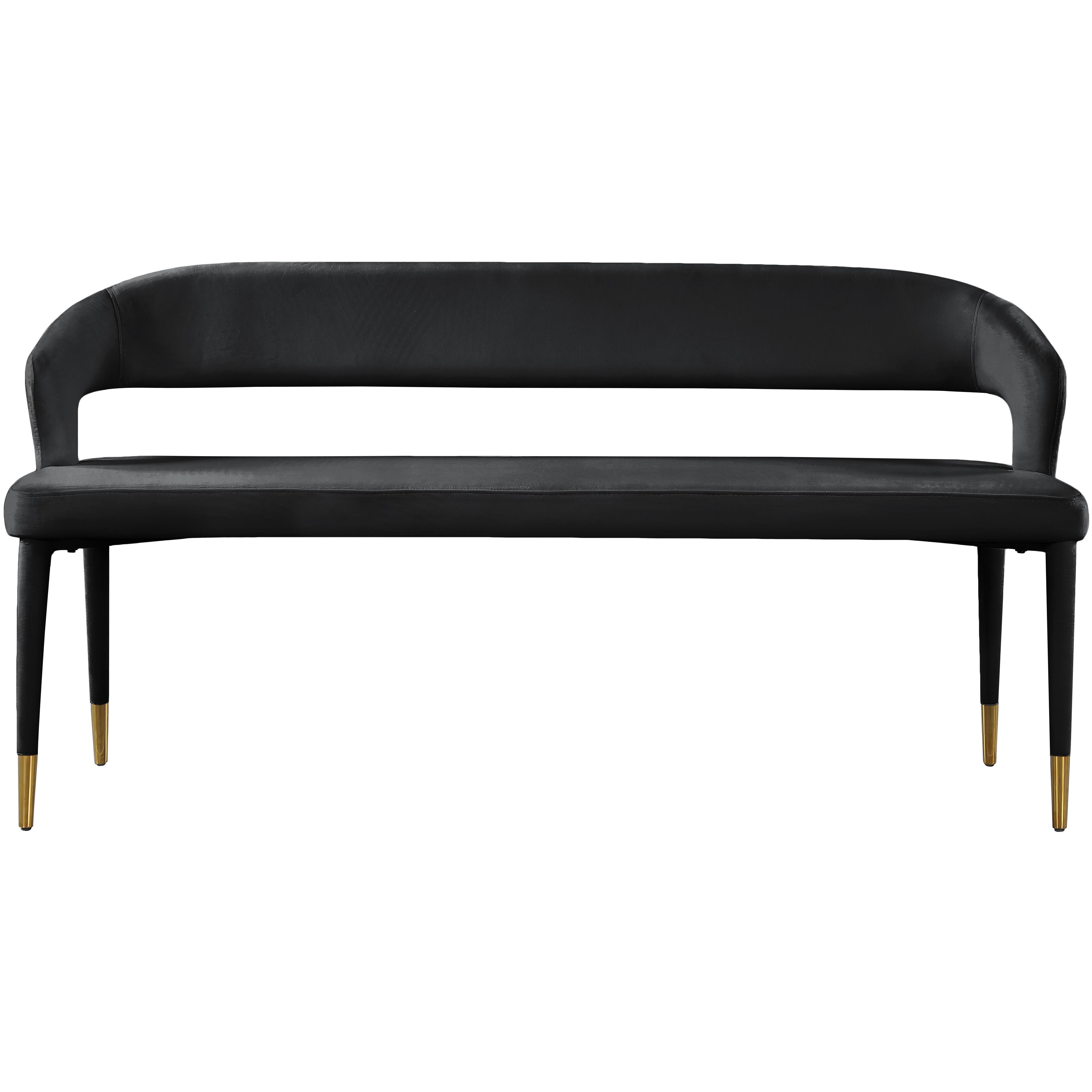 Meridian Destiny Black Velvet Bench