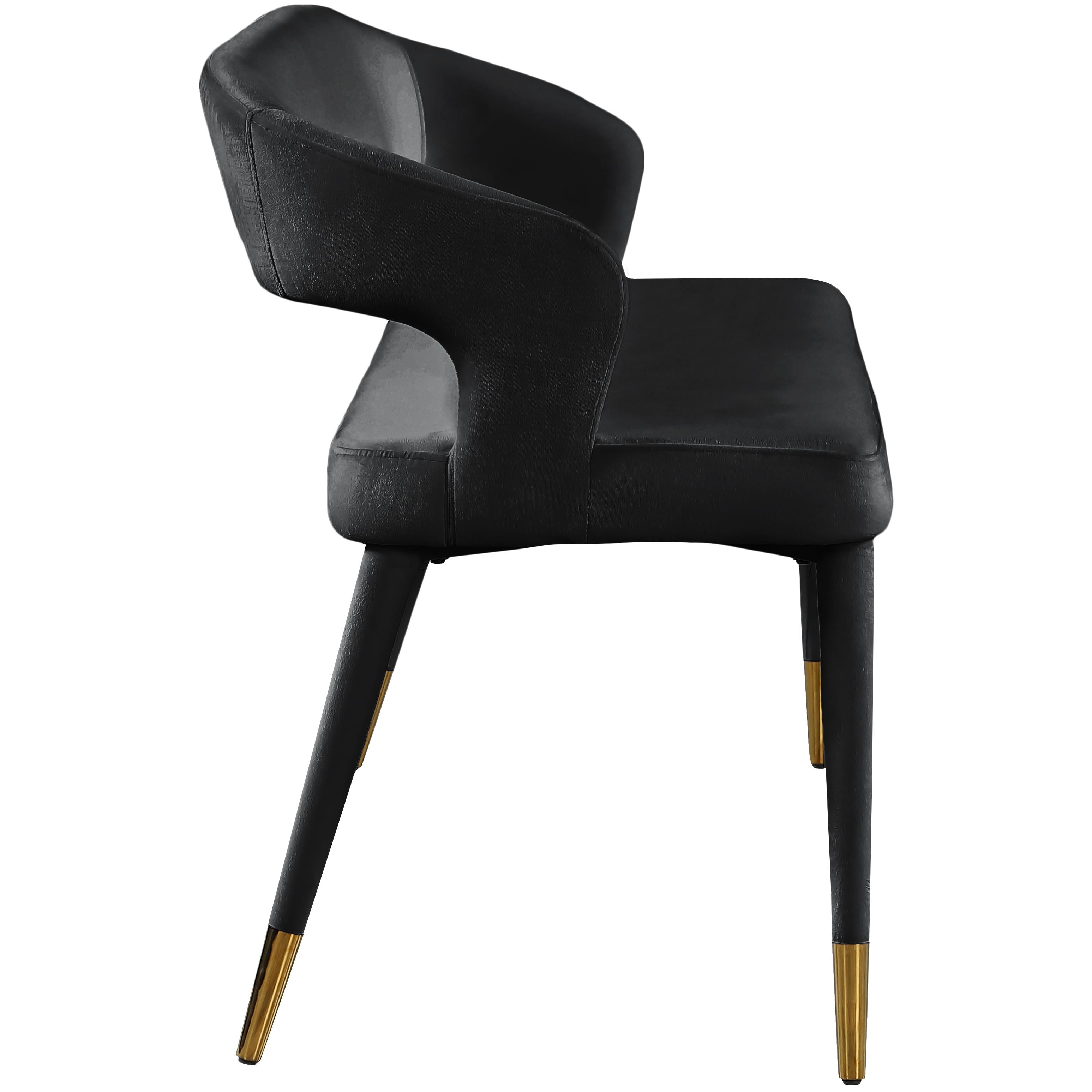 Meridian Destiny Black Velvet Bench