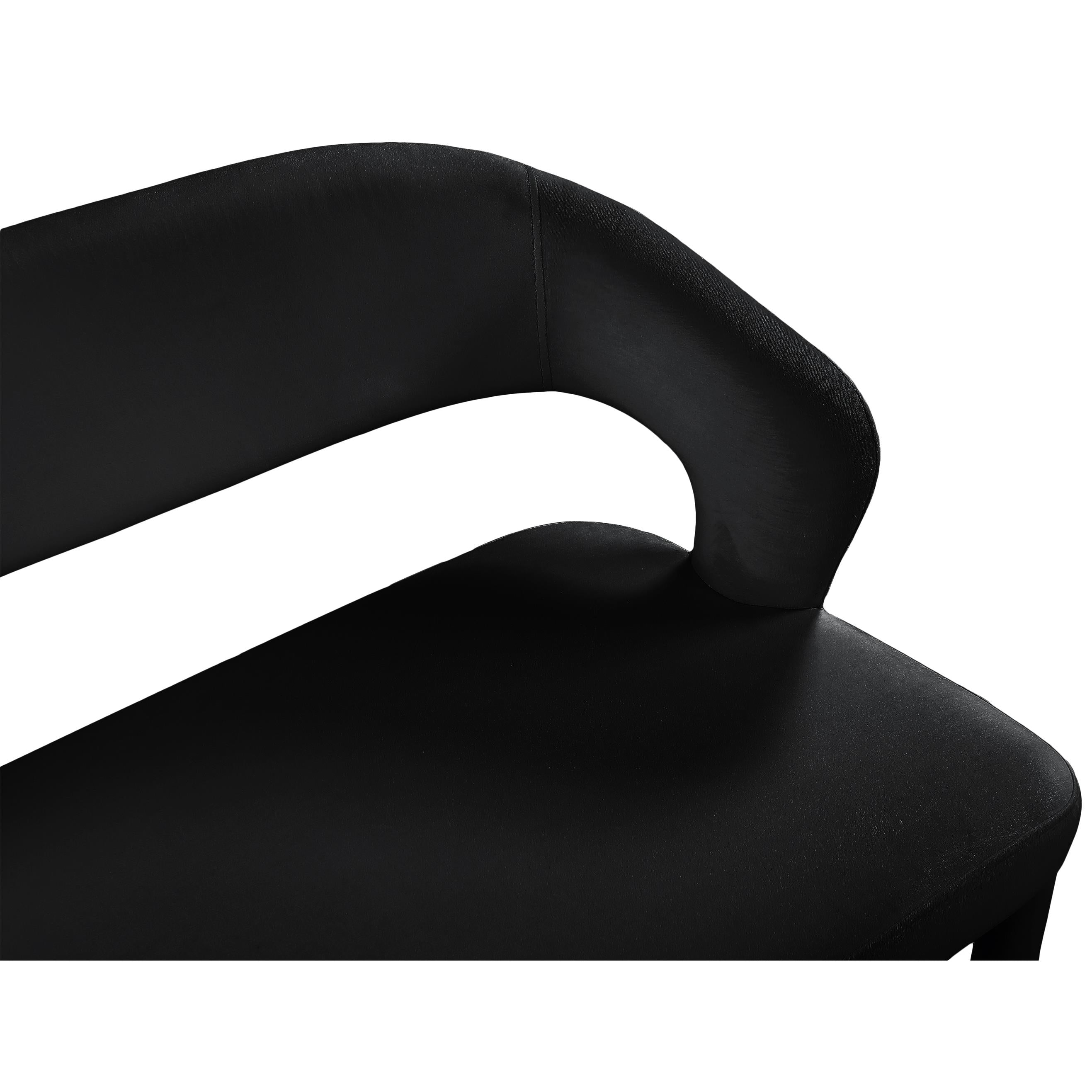 Meridian Destiny Black Velvet Bench