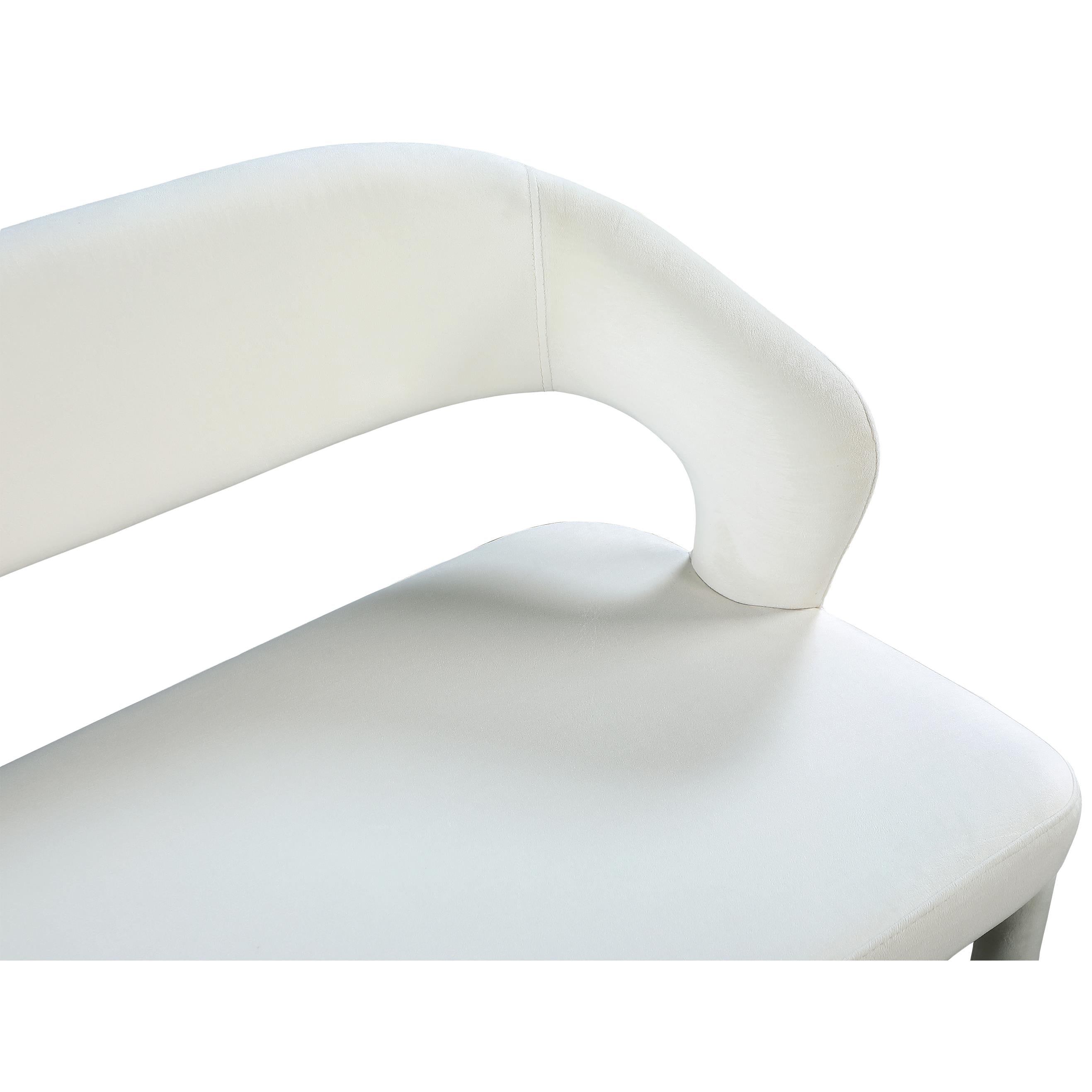 Meridian Destiny Cream Velvet Bench