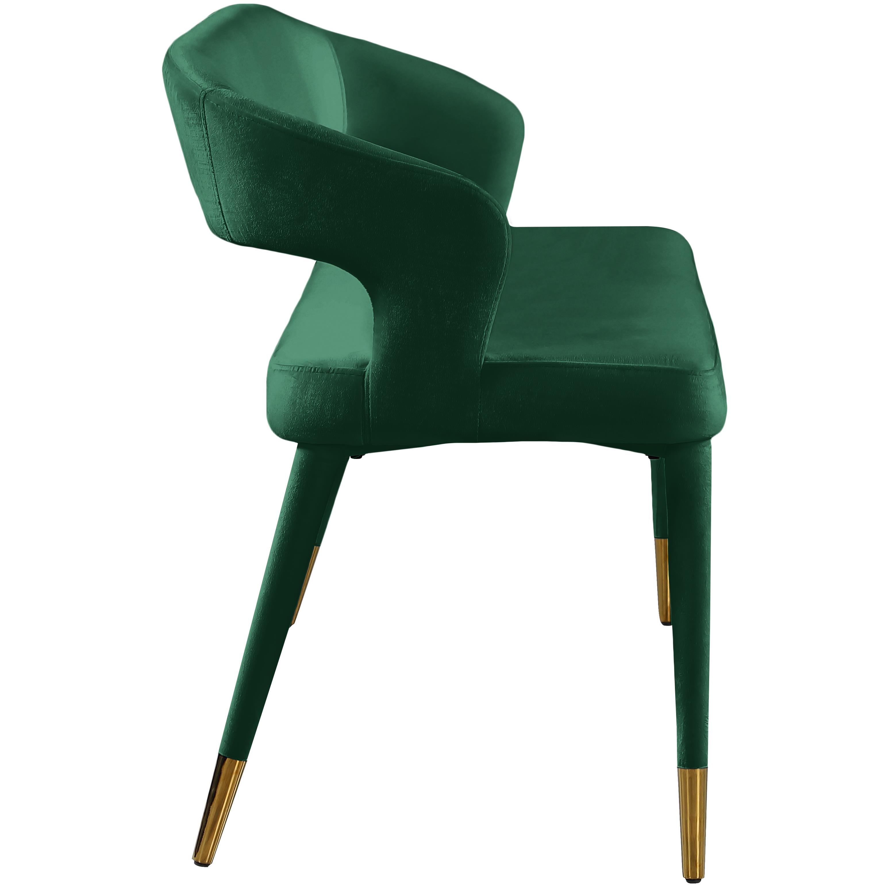Meridian Destiny Green Velvet Bench