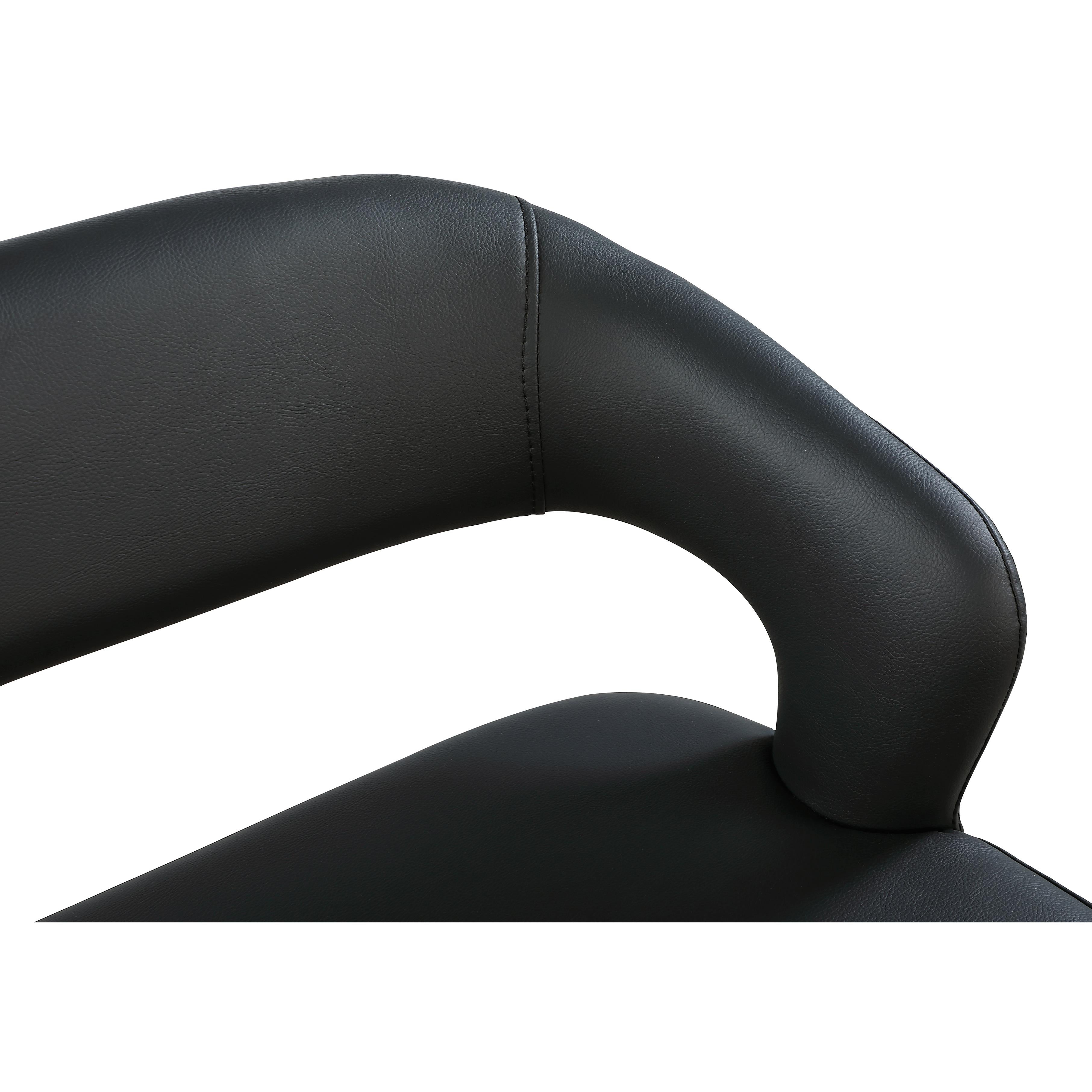 Meridian Destiny Black Vegan Leather Bench