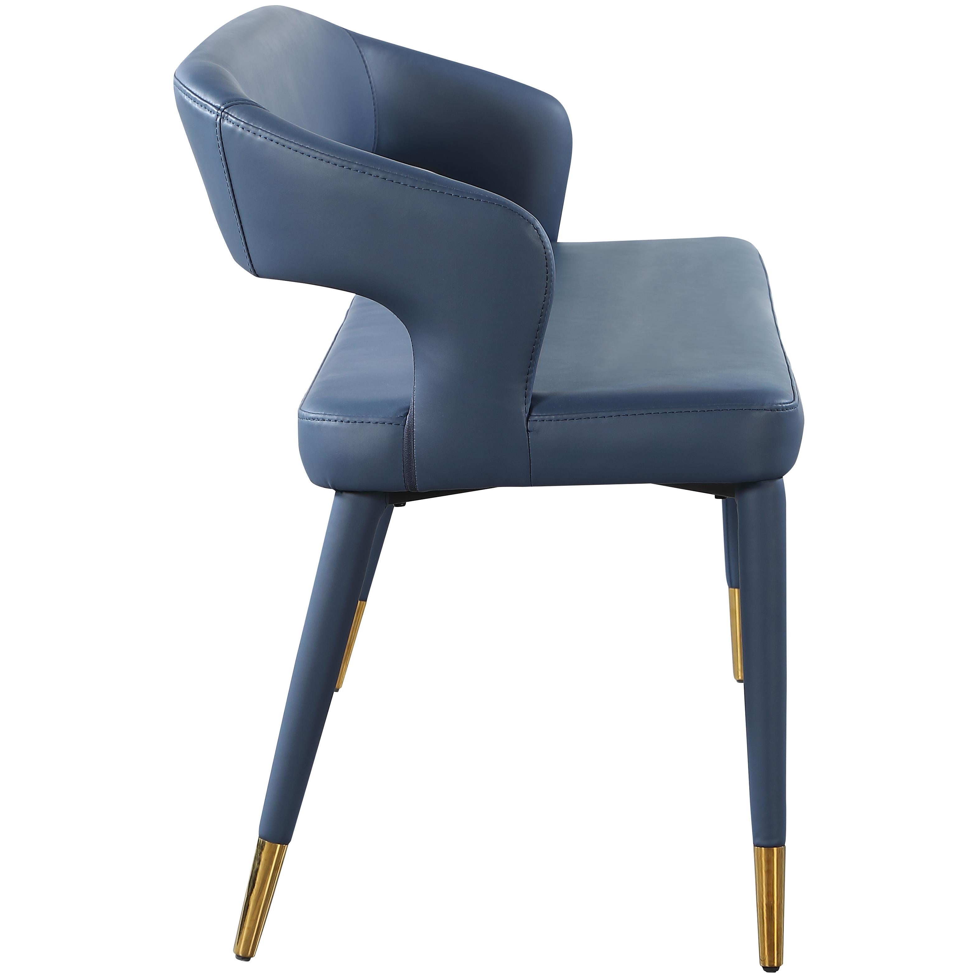Meridian Destiny Navy Vegan Leather Bench