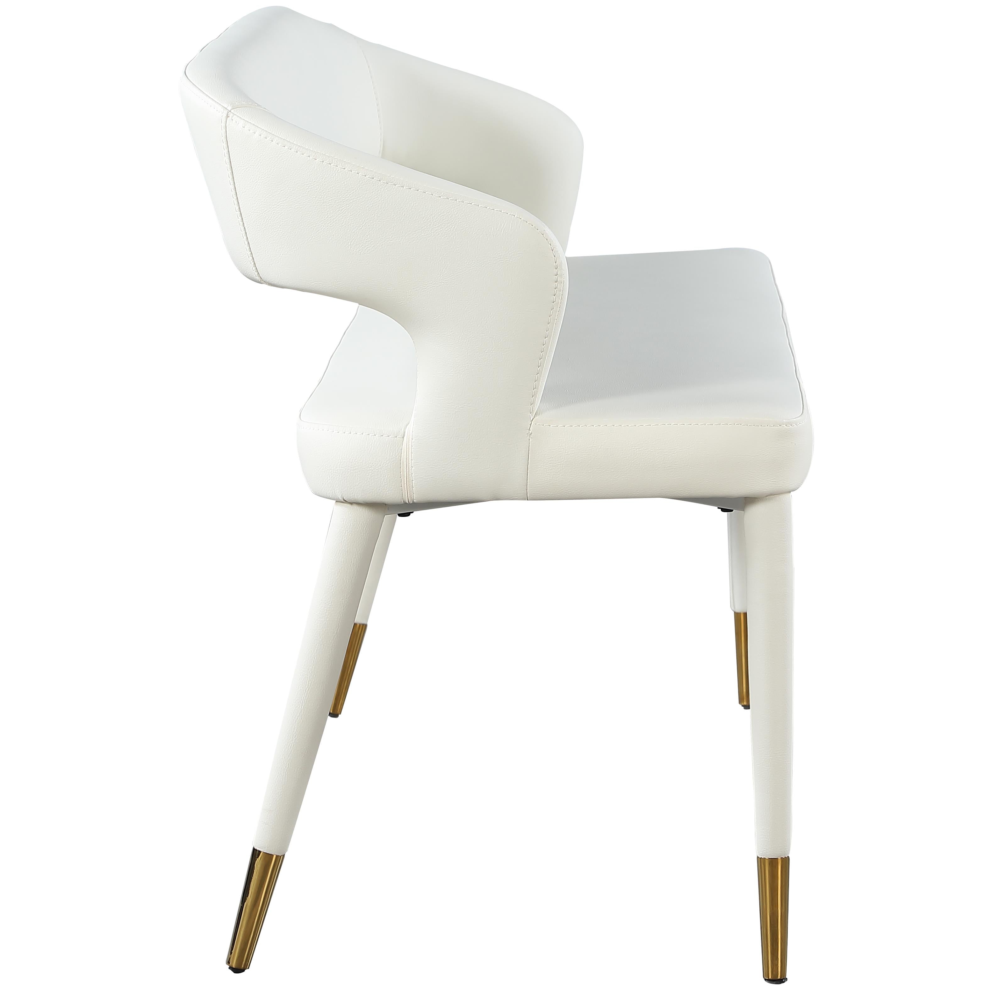 Meridian Destiny White Vegan Leather Bench