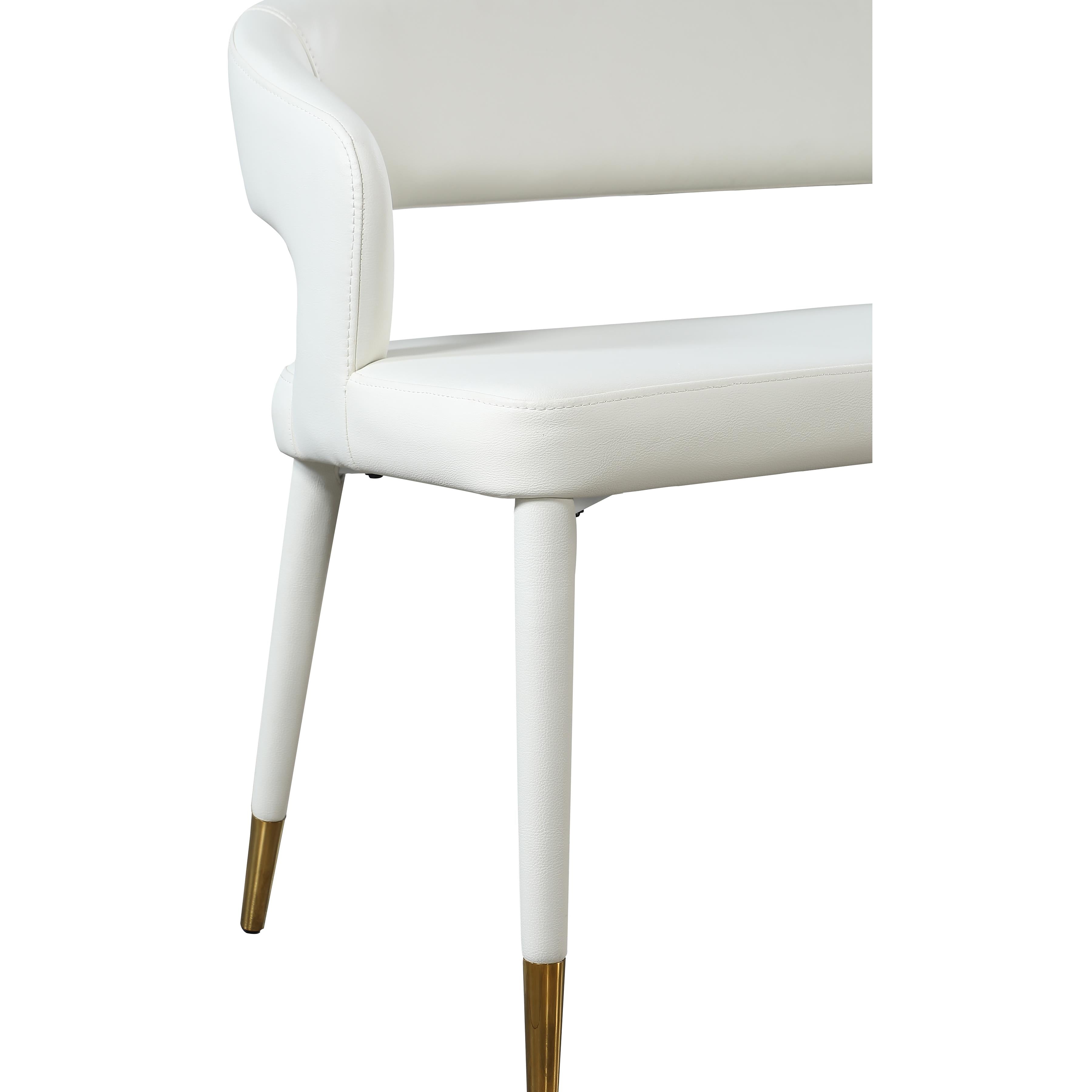 Meridian Destiny White Vegan Leather Bench