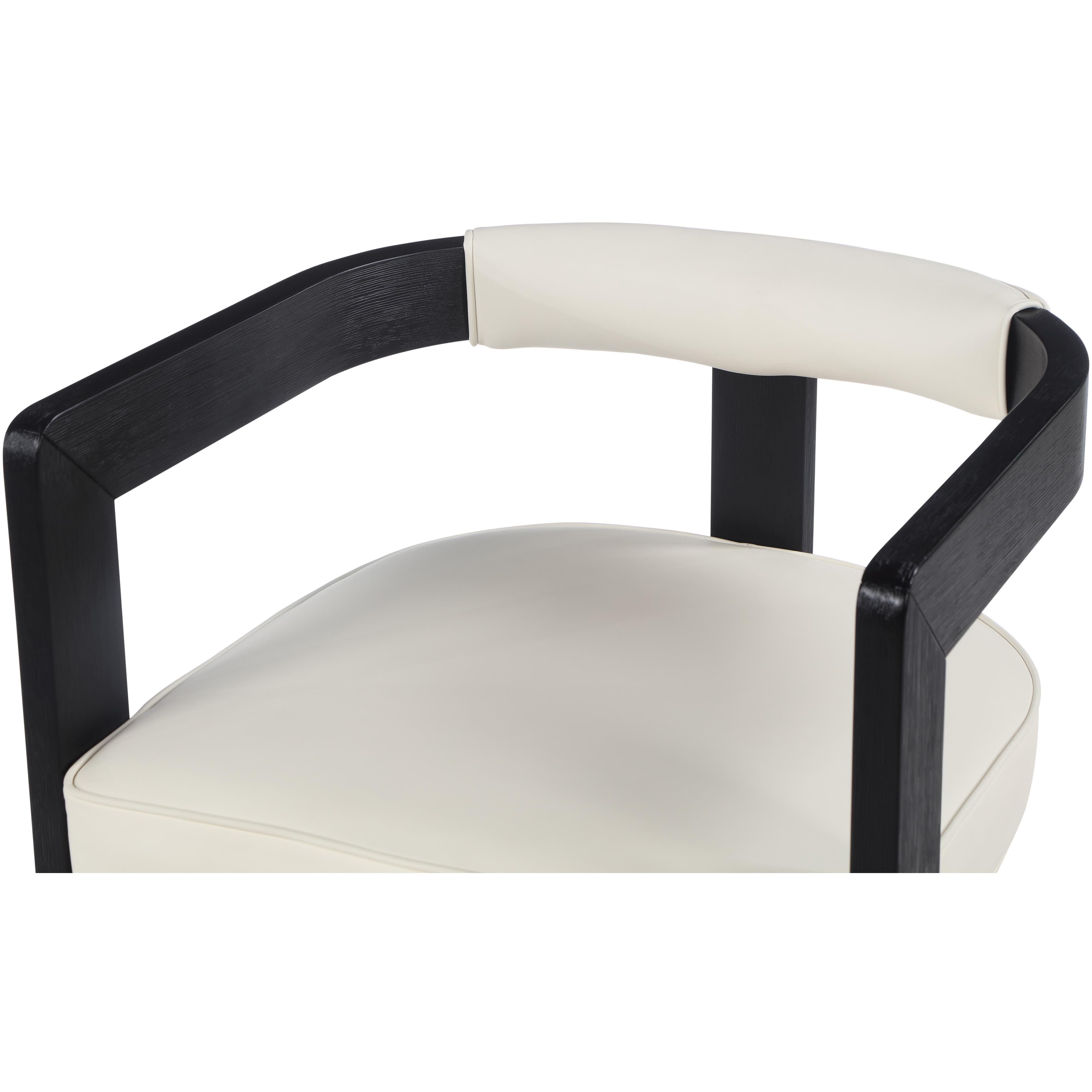 Meridian Manchester Cream Vegan Leather Dining Chair