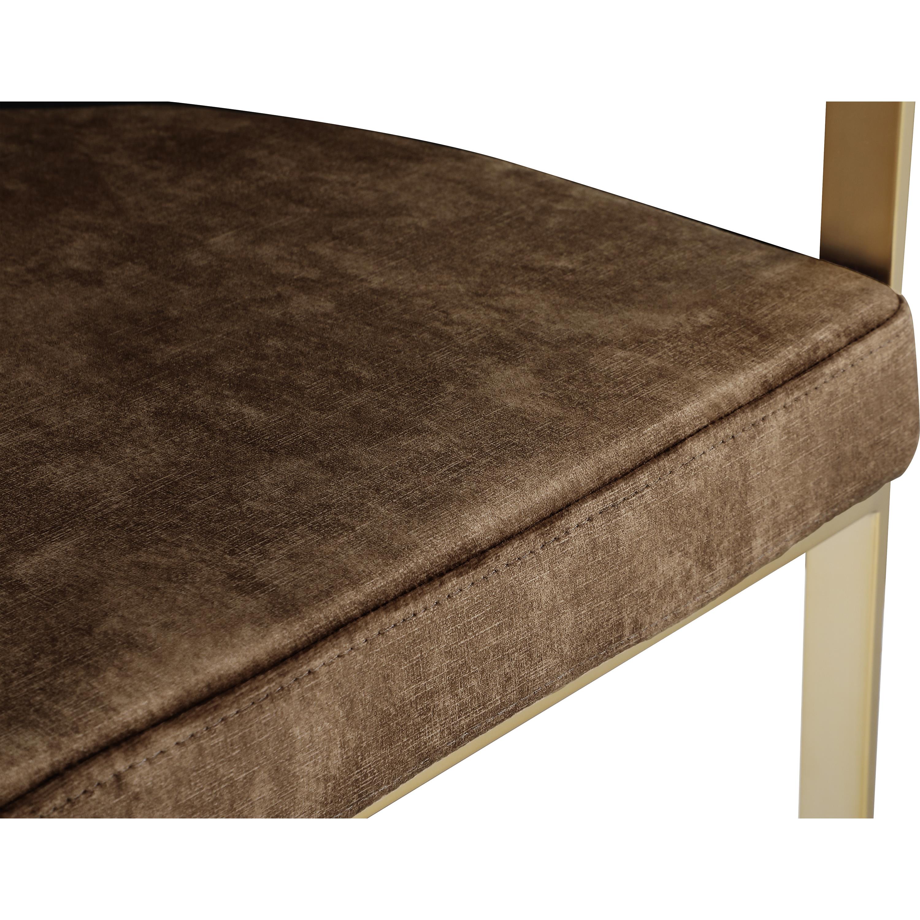 Meridian Marcello Brown Velvet Dining Chair