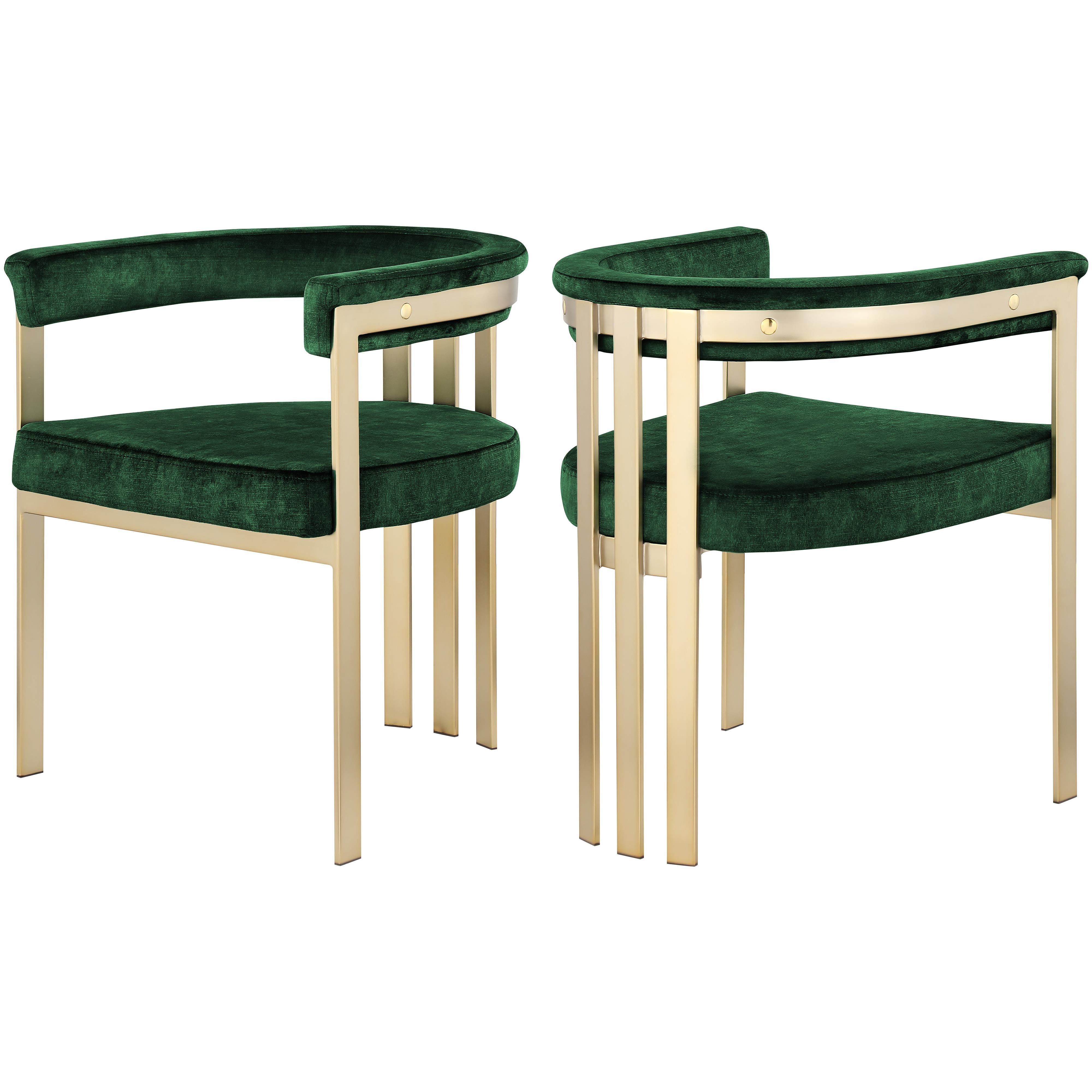 Meridian Marcello Green Velvet Dining Chair