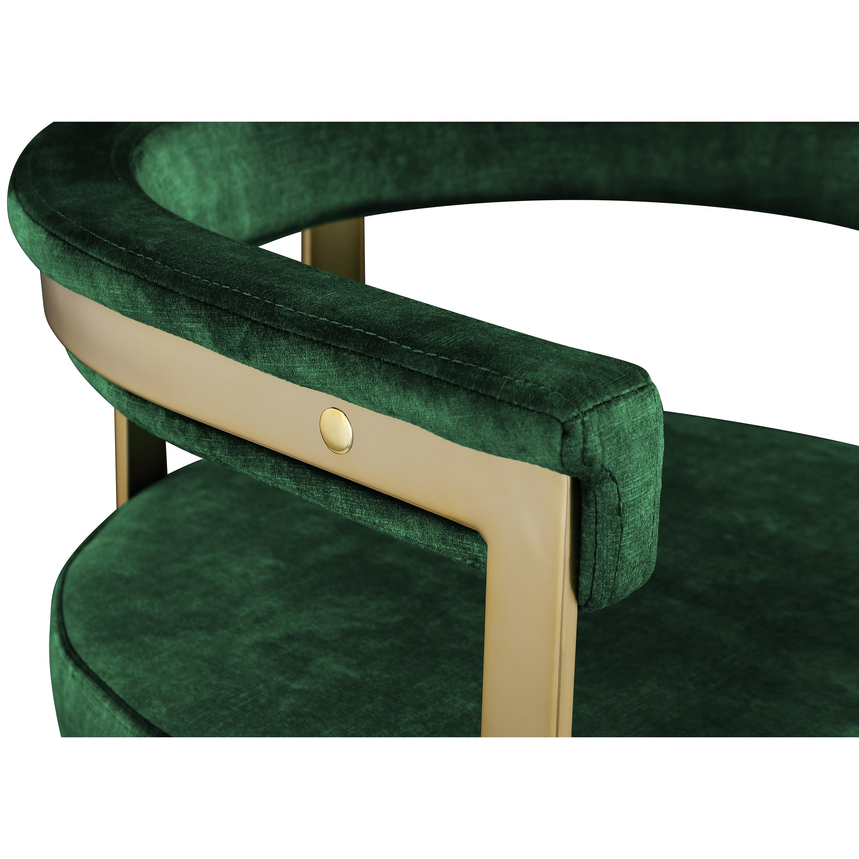 Meridian Marcello Green Velvet Dining Chair