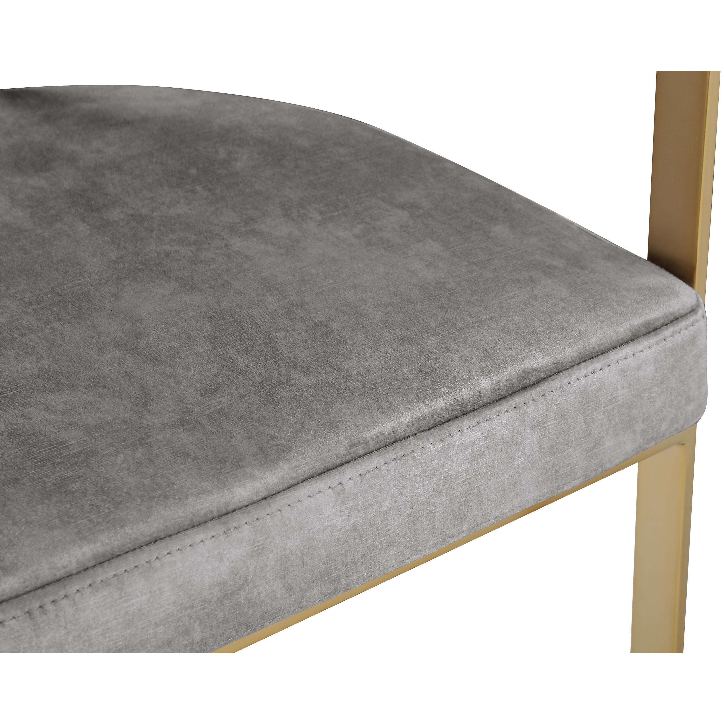 Meridian Marcello Grey Velvet Dining Chair