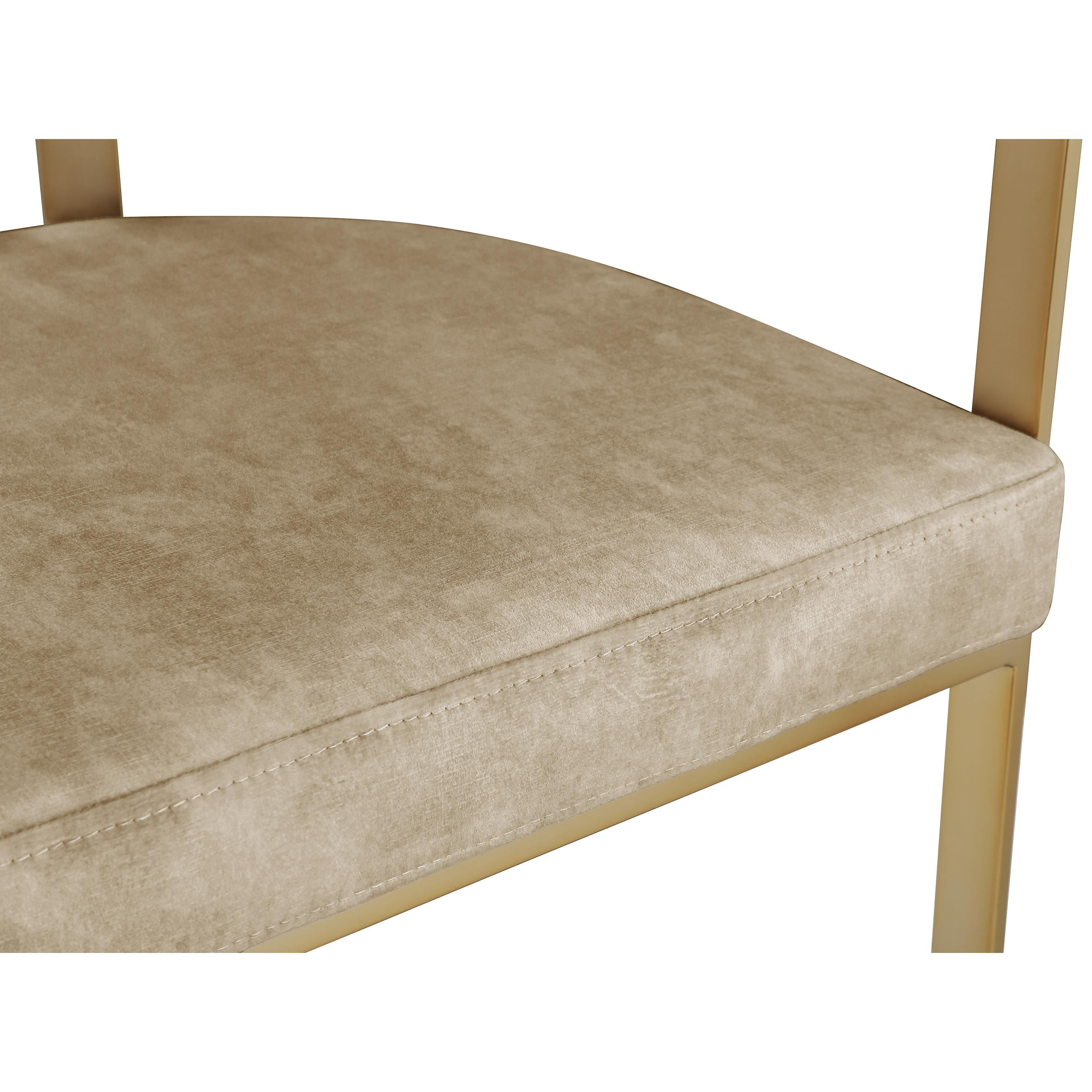 Meridian Marcello Beige Velvet Counter Stool