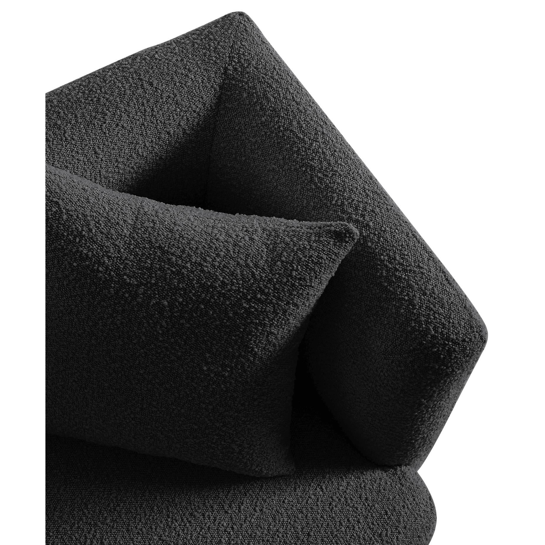 Meridian Marcel Black Boucle Fabric Chair