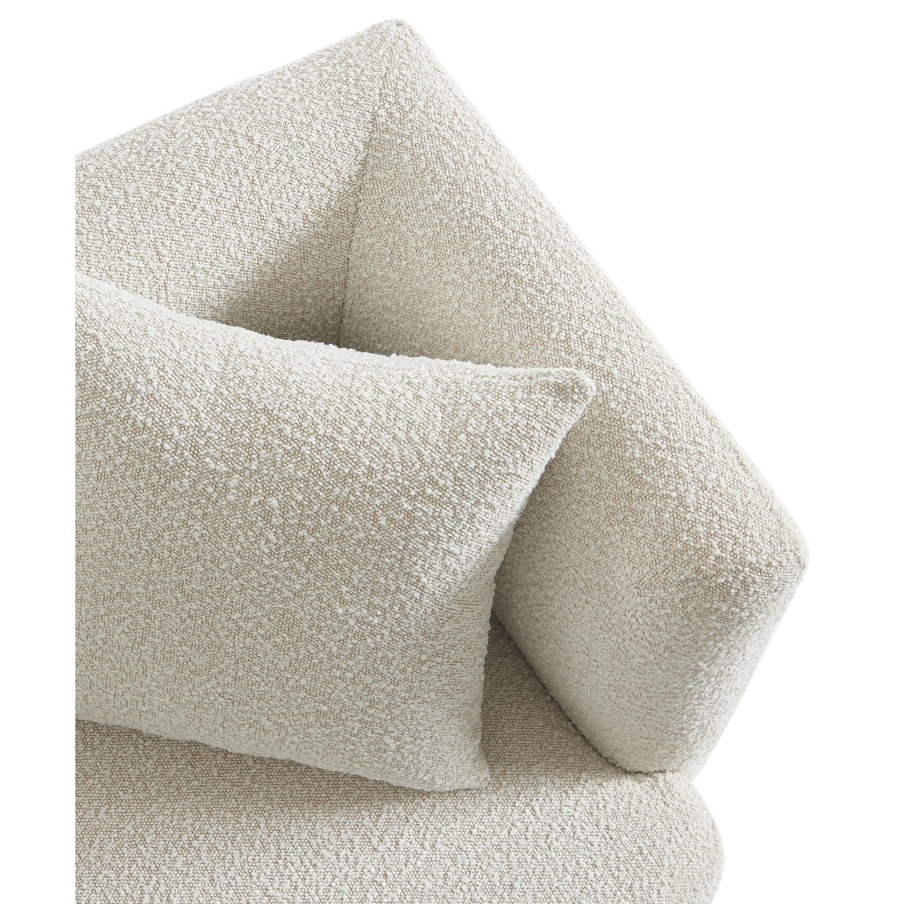 Meridian Marcel Cream Boucle Fabric Chair